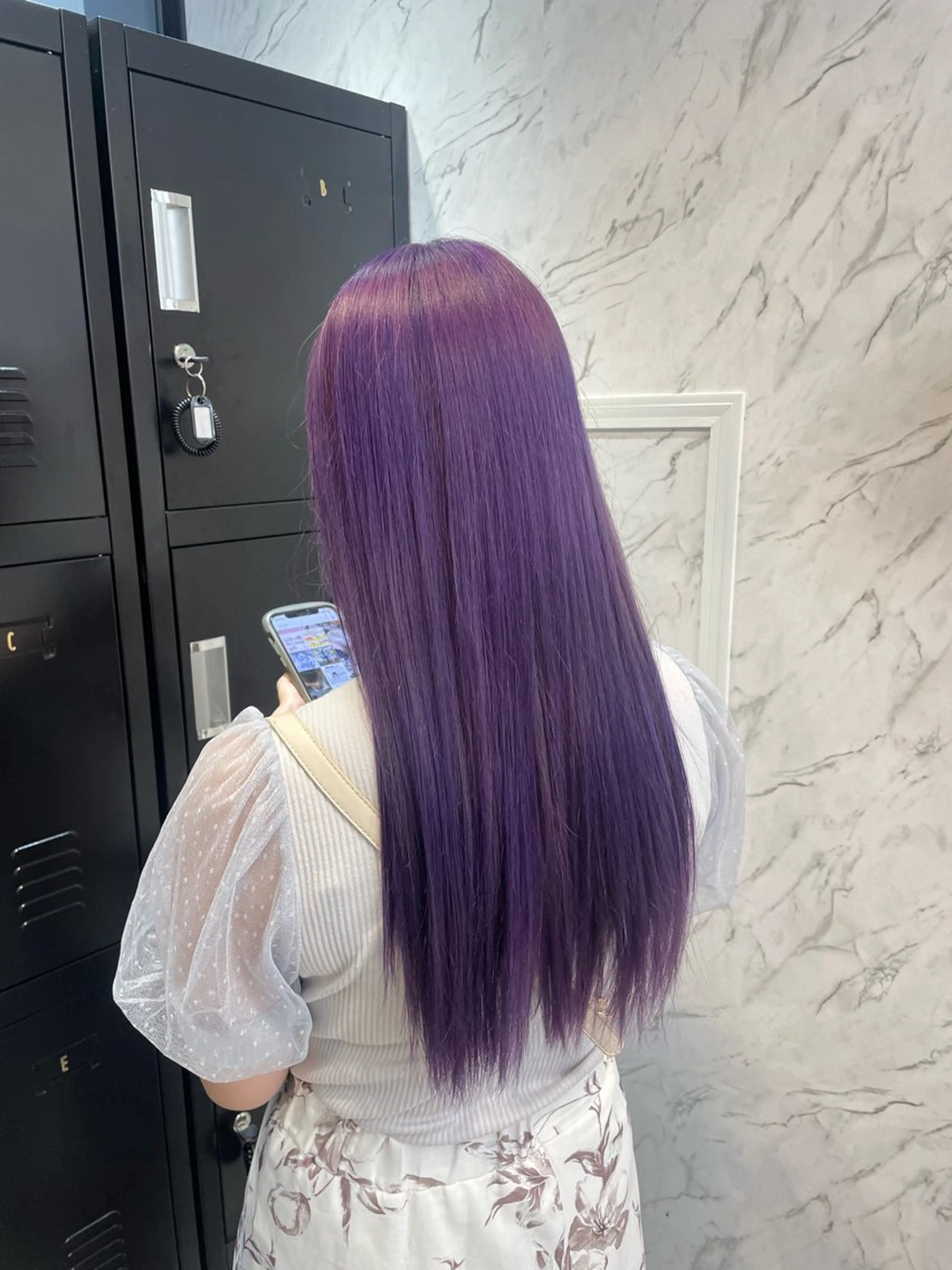 ロング カラー ラベンダーカラー hair salon dot. mooda 韓国風サロン 町田店所属・韓国風ヘア🎀🩶 /♡𝓝𝓸𝓪♡のヘアスタイル