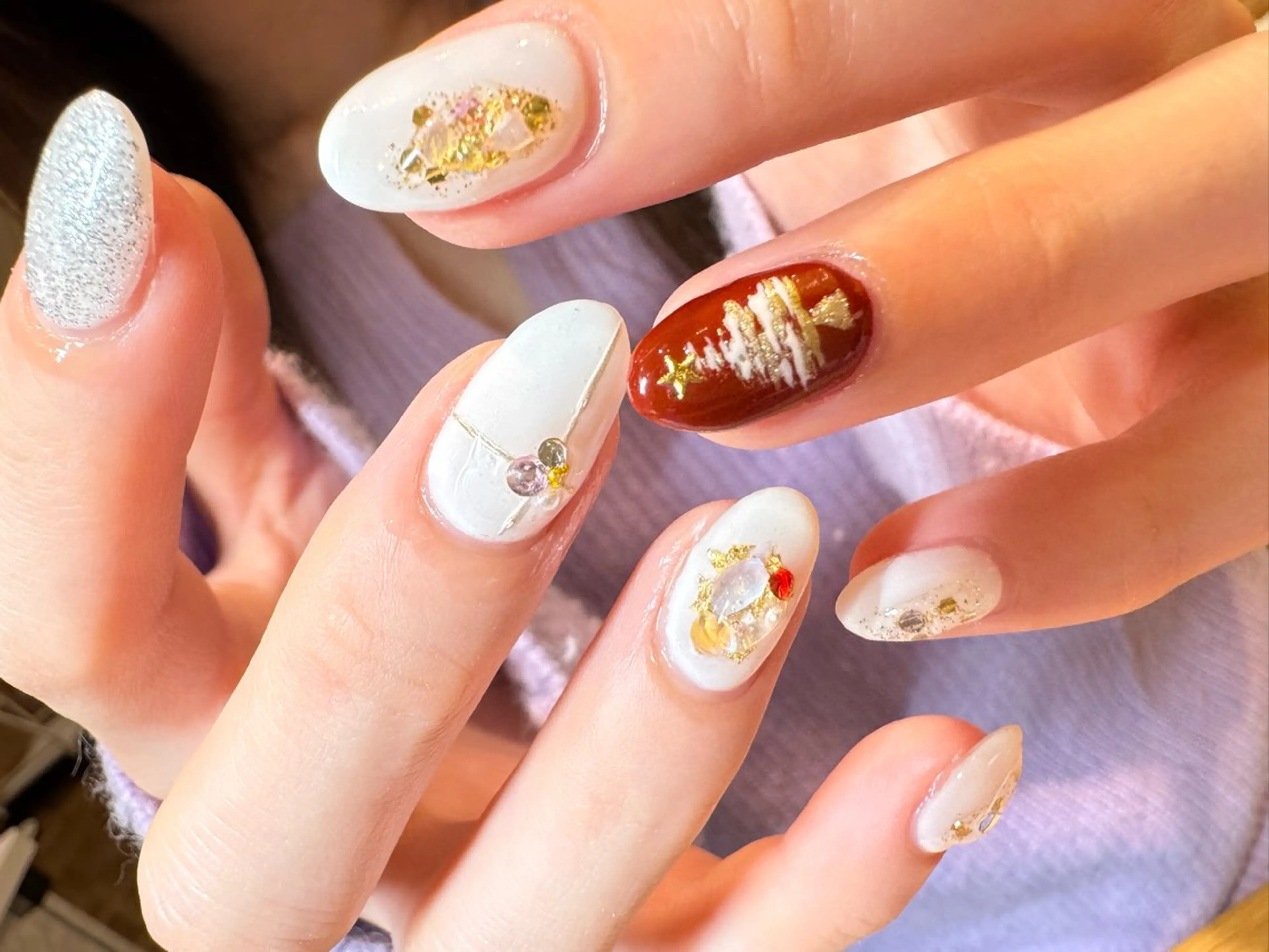 ネイル 冬ネイル クリスマス ハンドネイル tsumeasobi 🪬macoのネイルデザイン