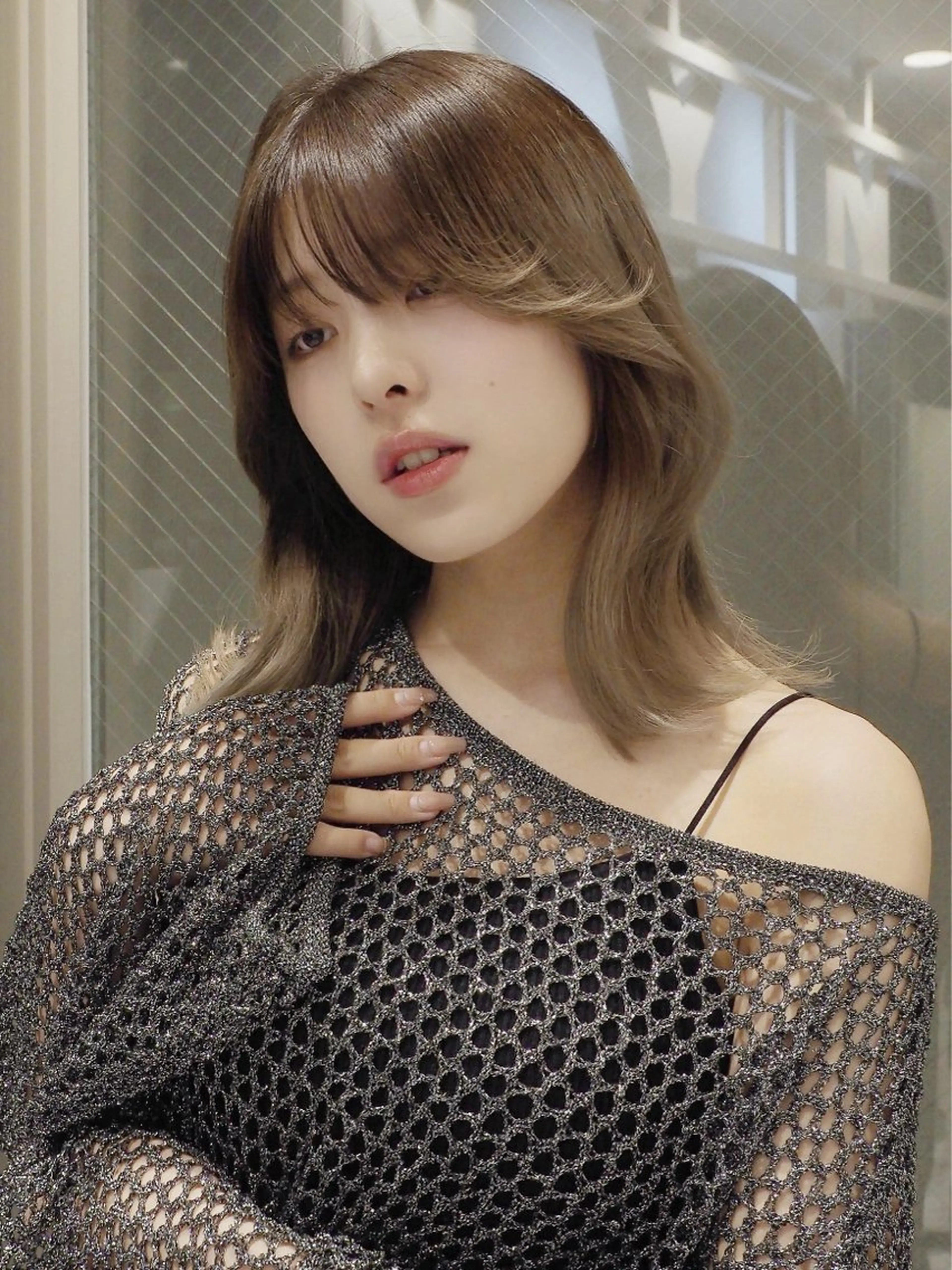 ミディアム レイヤーカット/ ハッシュカット/果恋のヘアスタイル