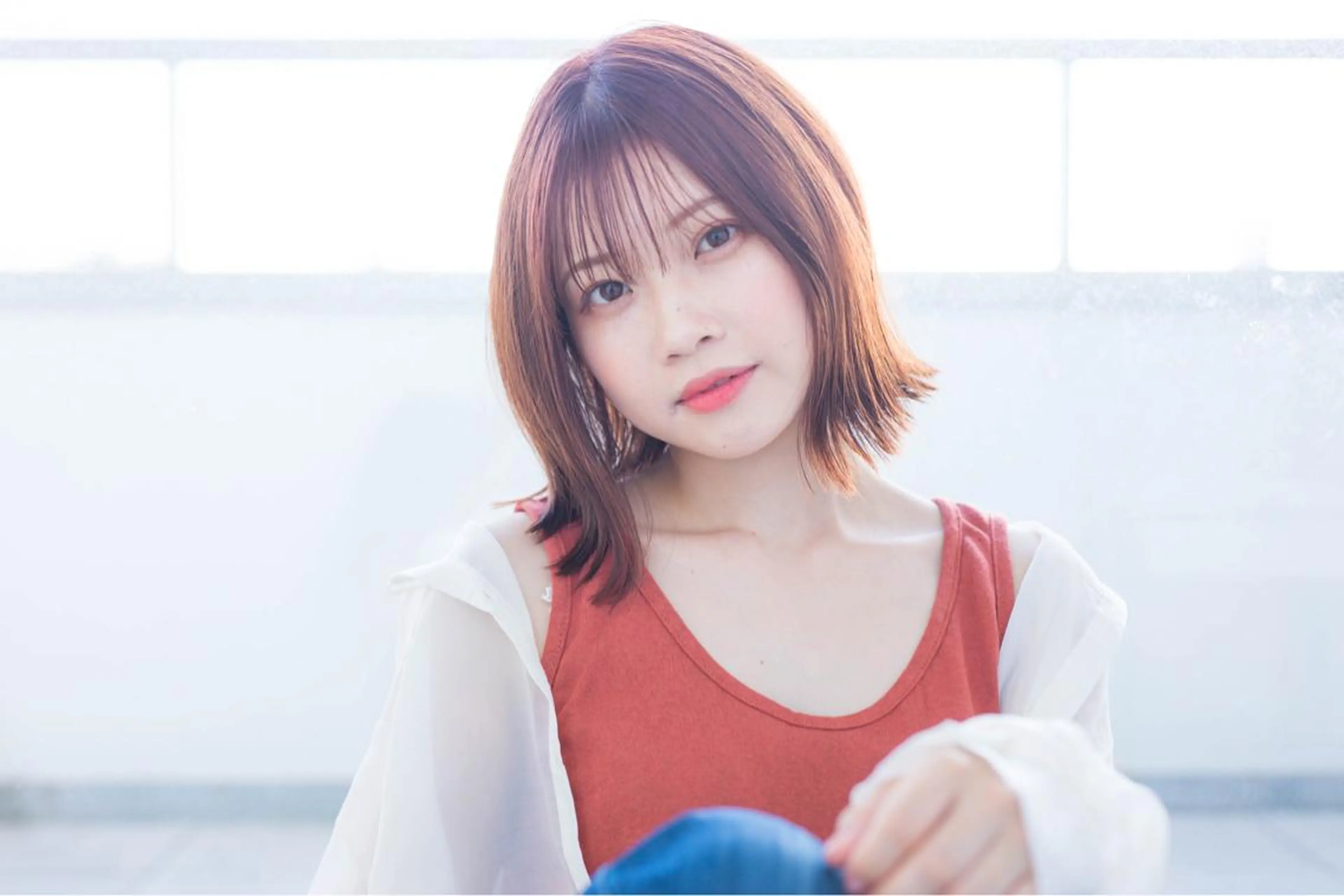 ミディアム カラー 切りっぱなしボブ ベージュカラー ピンクカラー ピンクベージュ ボブ フリーランス【Chill-hus】所属・小野 和摩のヘアスタイル