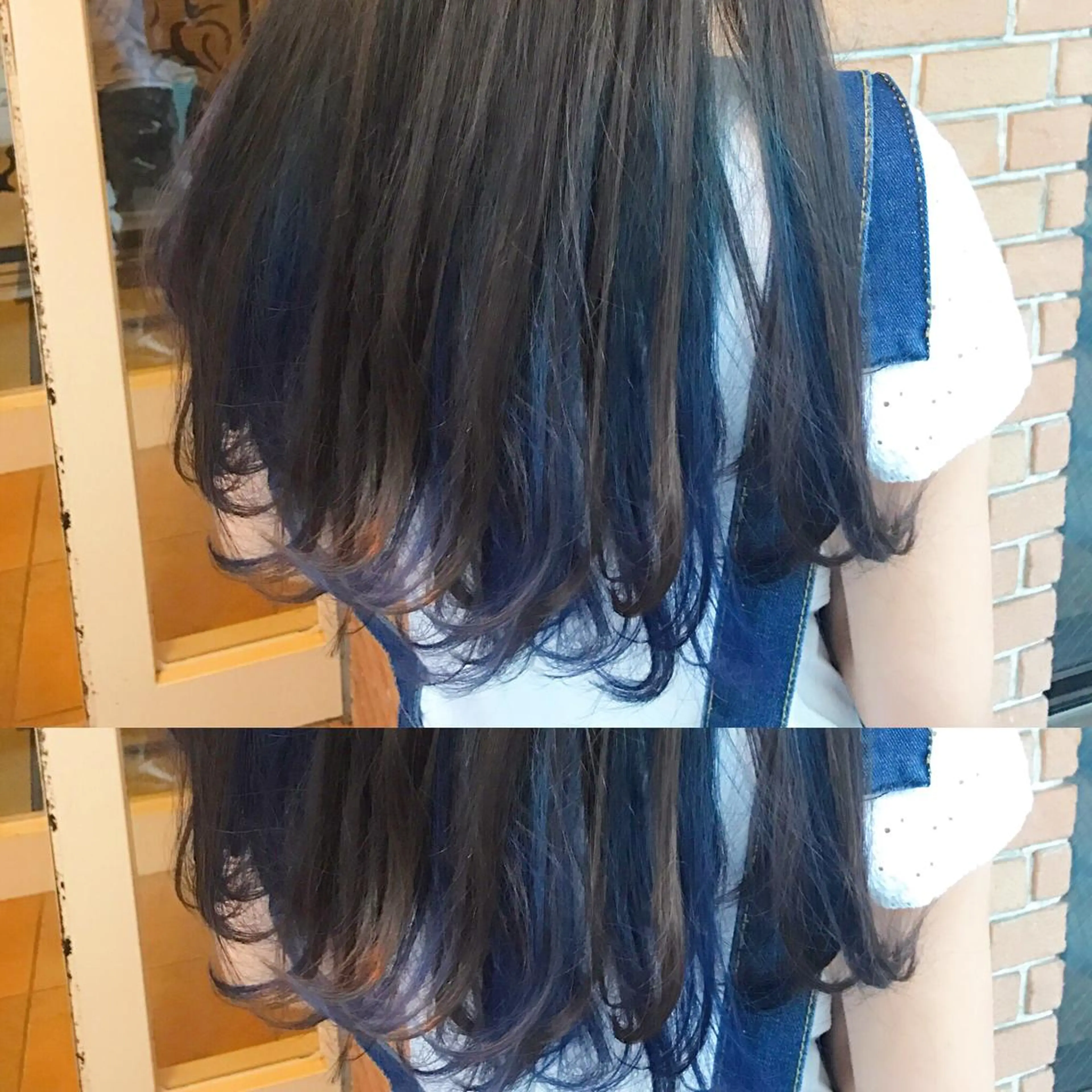 セミロング カラー パーマ ヘアアレンジ メンズ キッズ ネイル マツエク・マツパ ブルーカラー ブルー サロンドミルク 原宿のヘアスタイル
