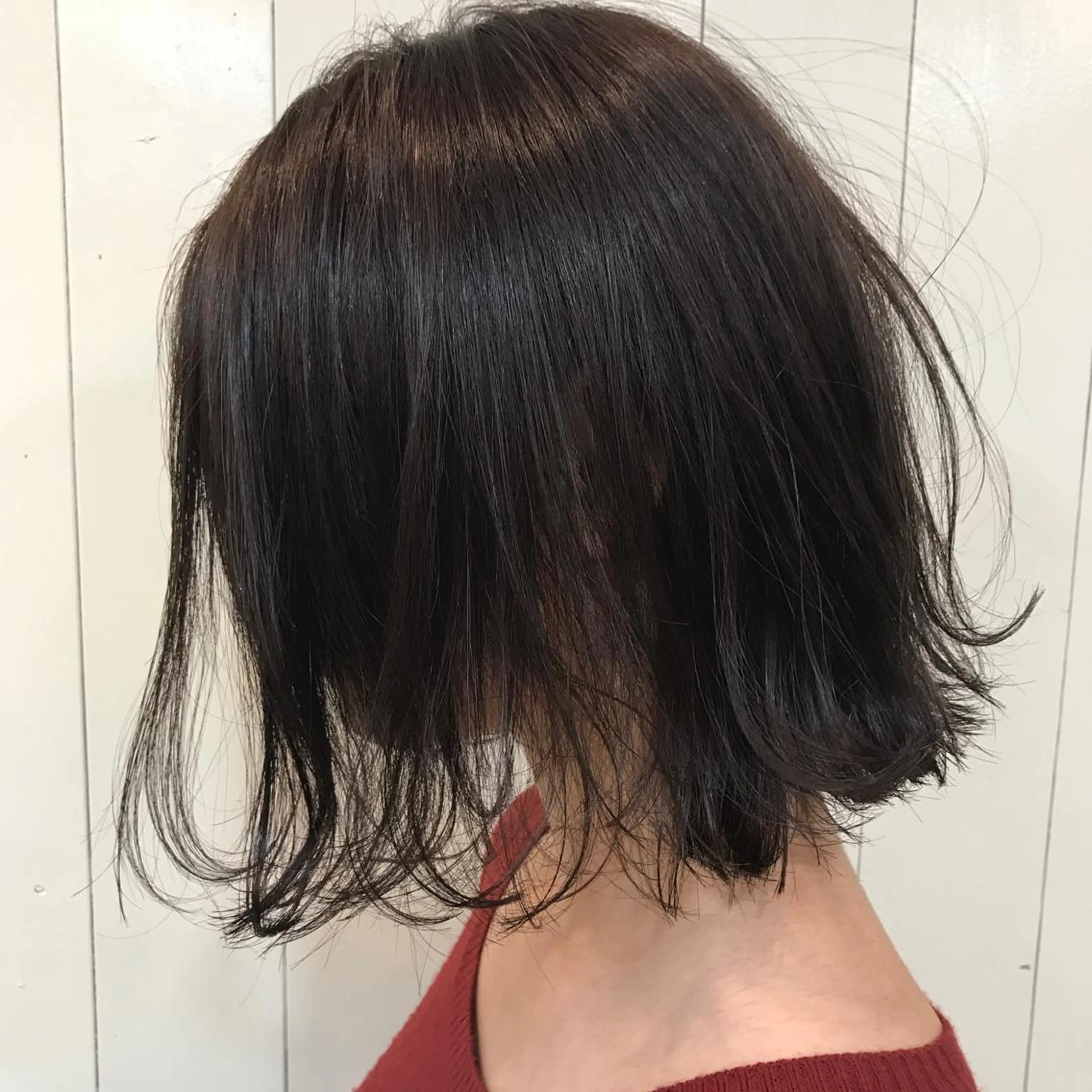 ミディアム 切りっぱなしボブ ボブ ショートスタイル /tomo.のヘアスタイル