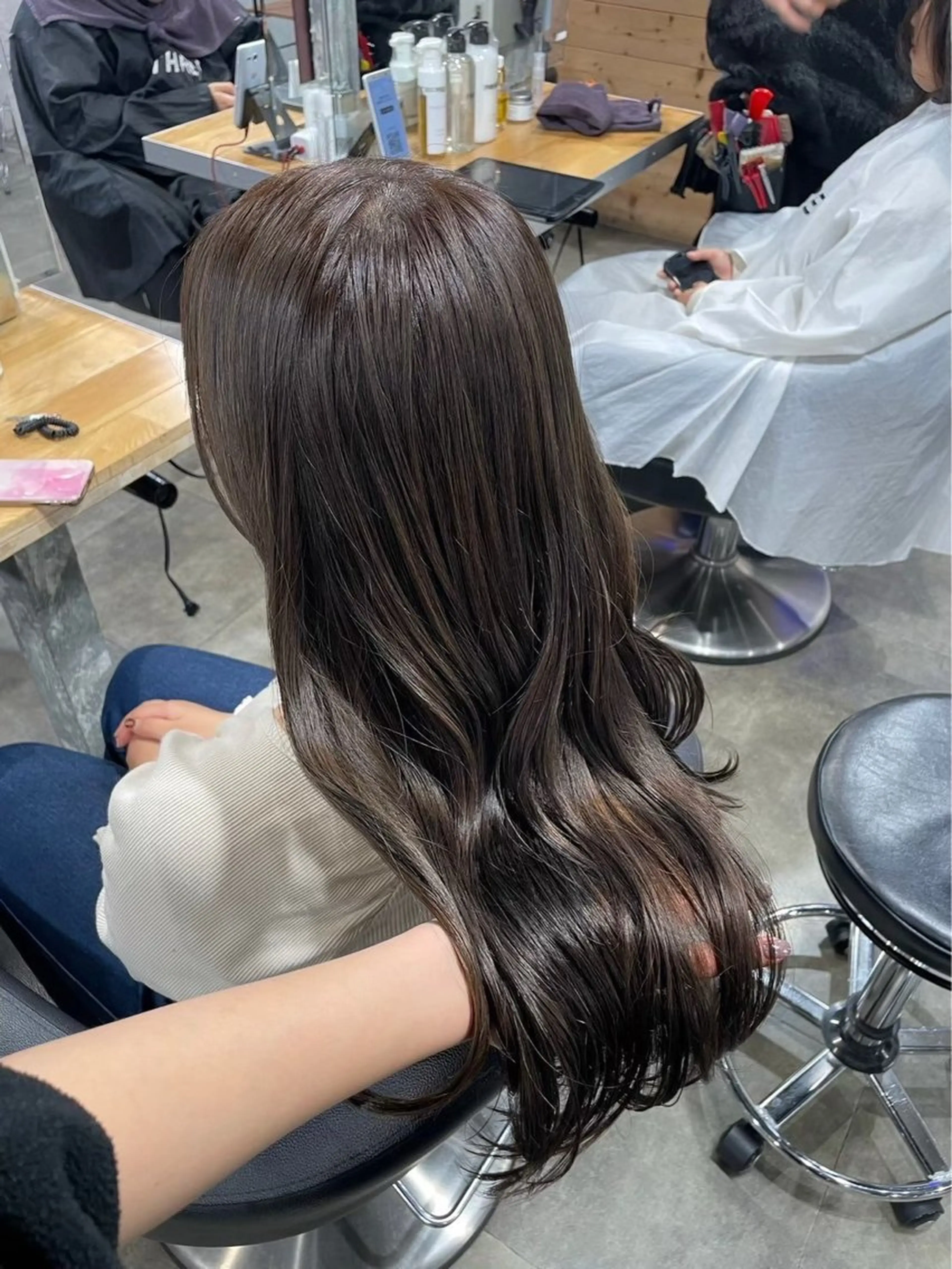 ロング カラー ヘアアレンジ 💎韓国/ レイヤー カット/ 暖色🫧のヘアスタイル