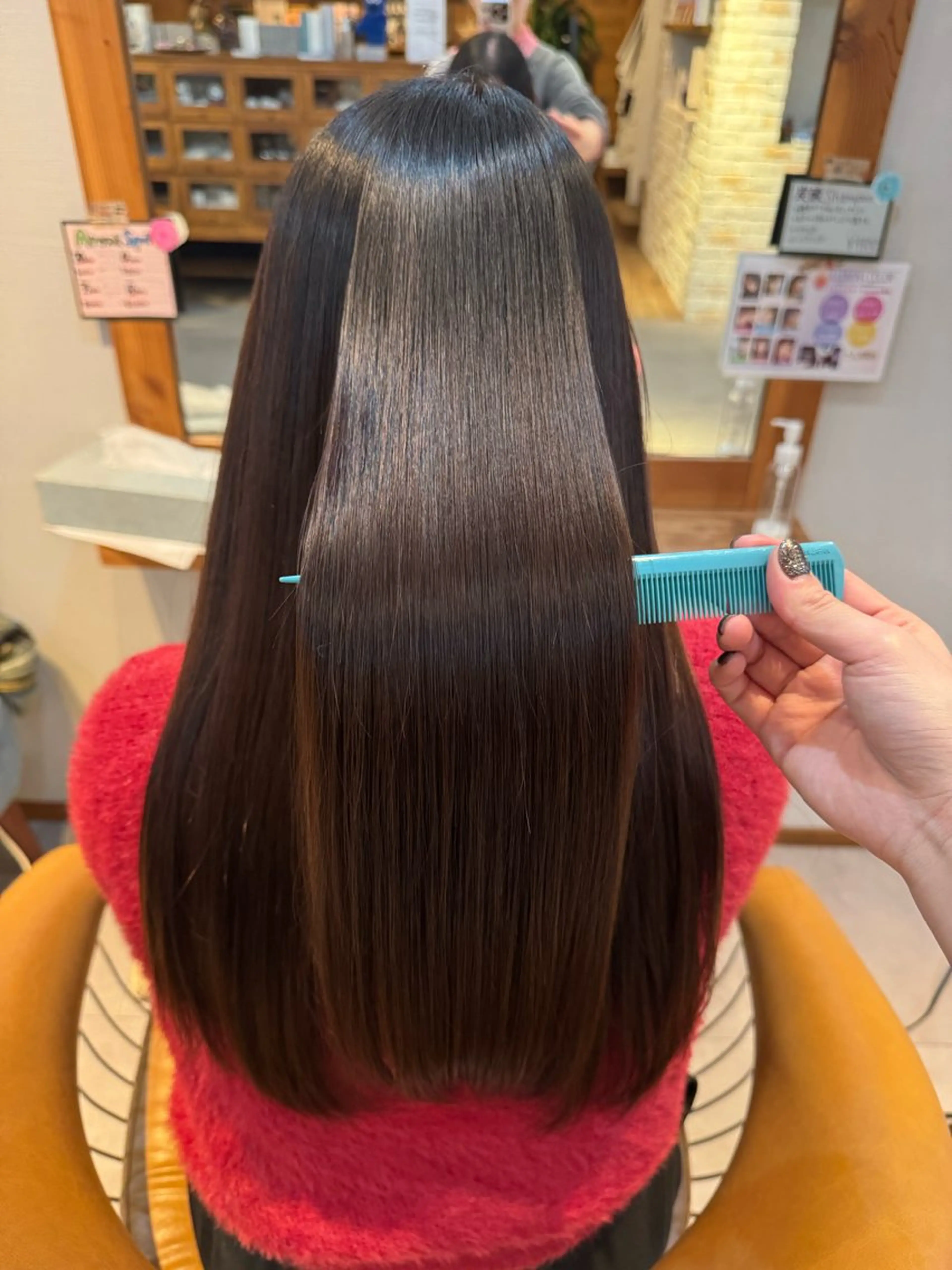 ロング カラー ピンクカラー トリートメント カット ヘアカラー トリートメント Hiyori/透明感 /ボブ/矢場町のヘアスタイル