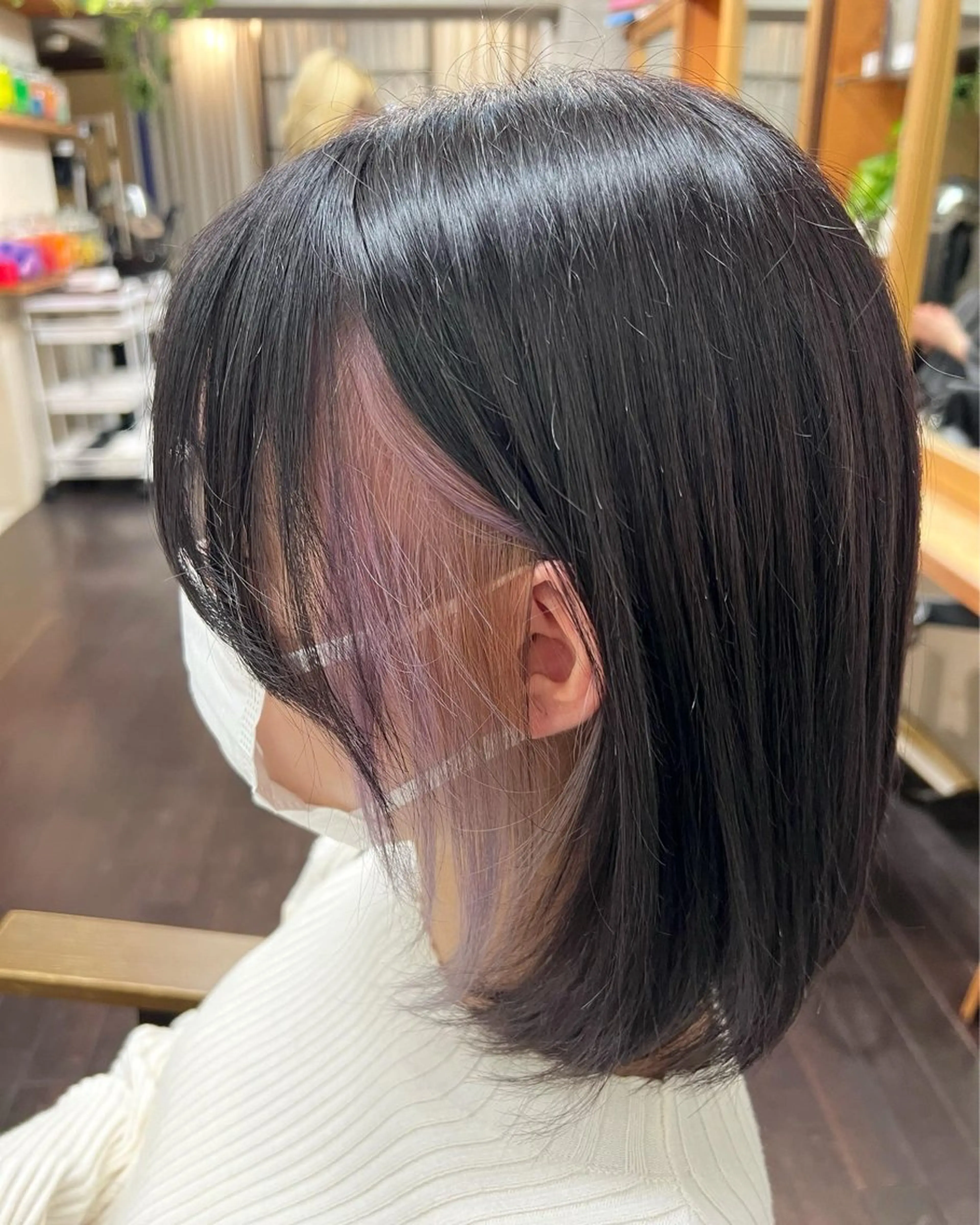 ショート パープルカラー 土田かほ/本日🈳 透明感カラー🍃のヘアスタイル