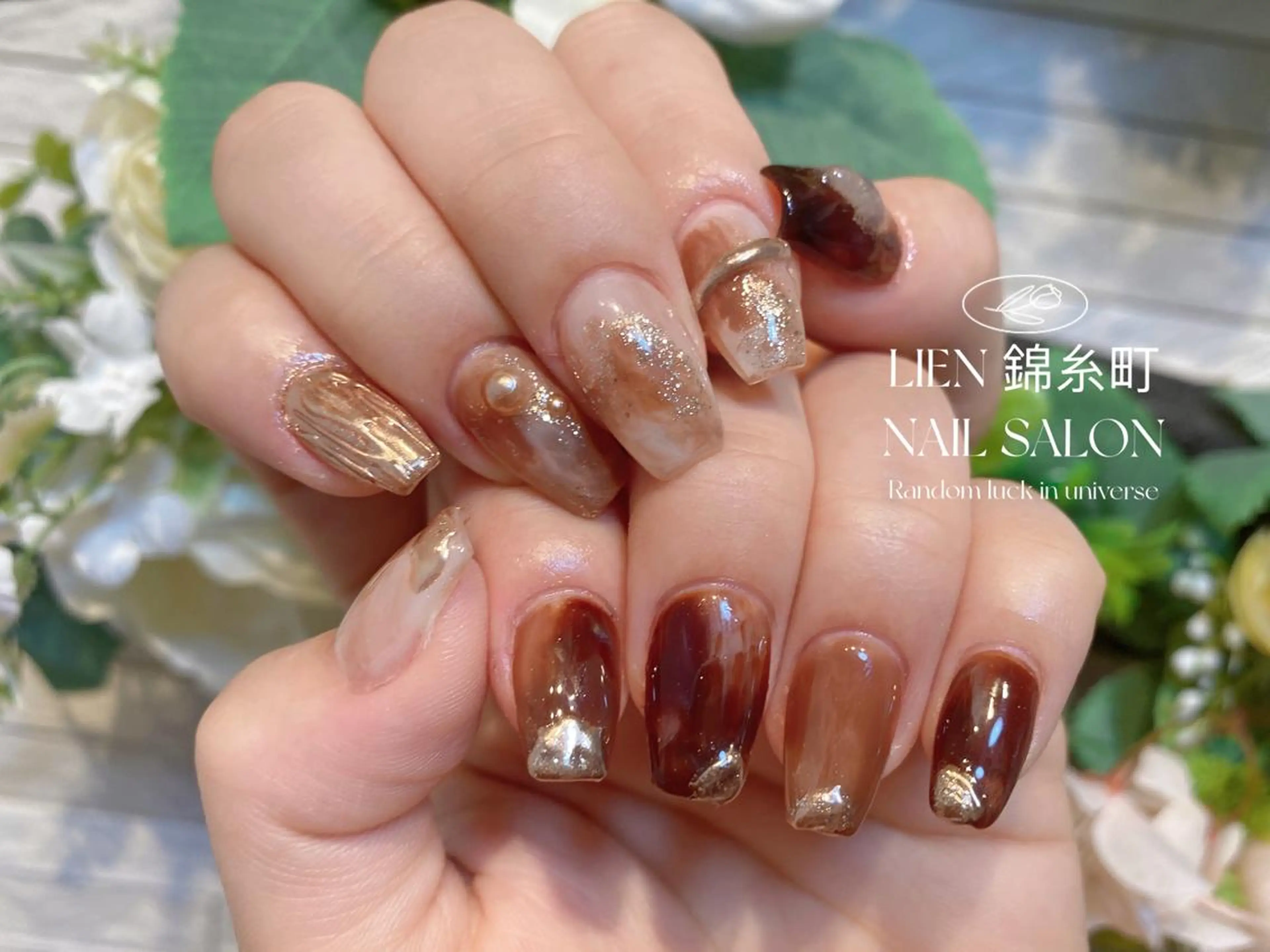 ネイル ラメ(グリッター) ニュアンスネイル スカルプネイル ハンドネイル Lien _リエン リエンのネイルデザイン