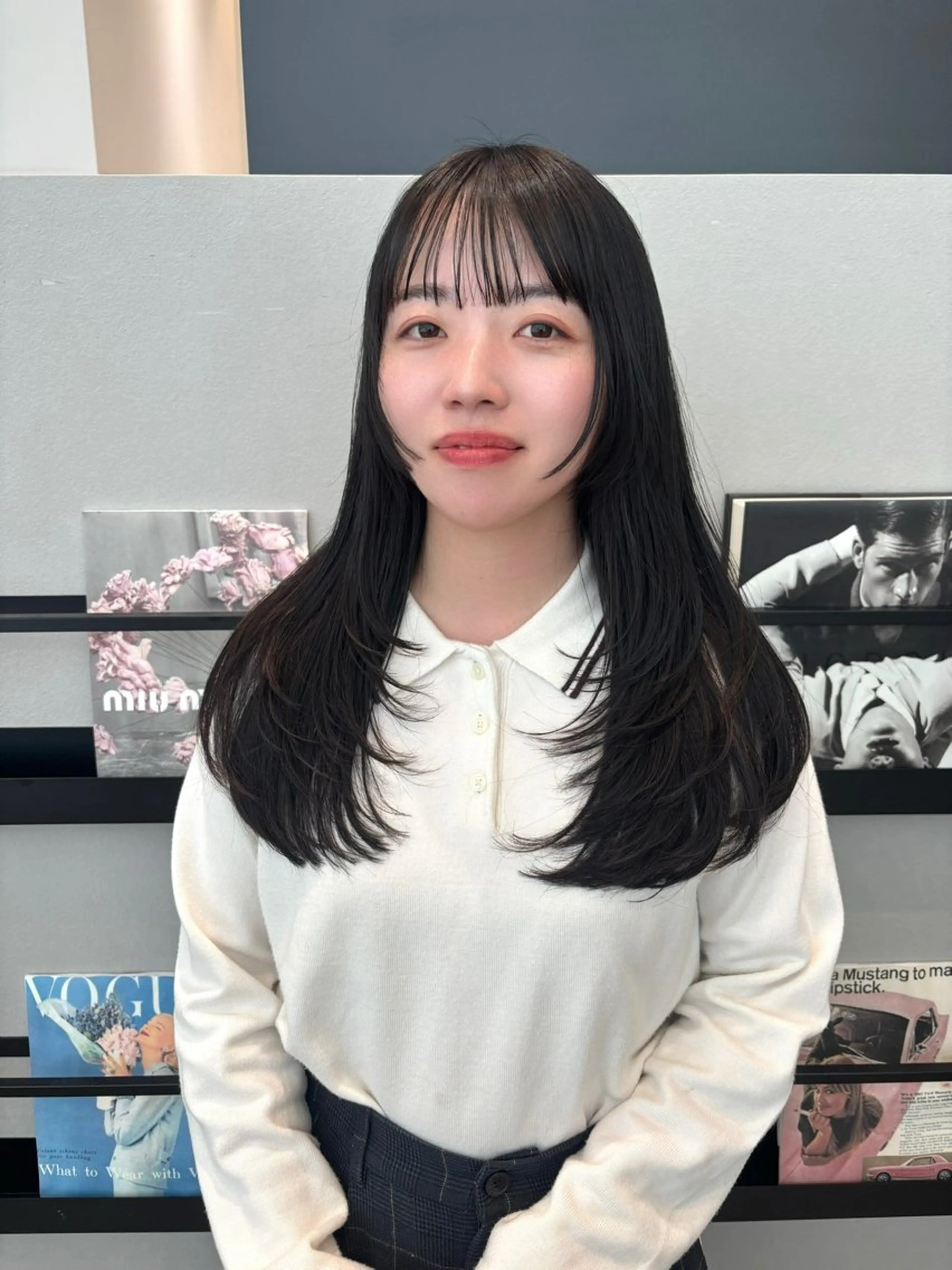 ロング カラー 顔まわりレイヤー 顔周りカット ハイレイヤー レイヤーカット カット ヘアカラー 透明感カラー/ レイヤーkotonoのヘアスタイル