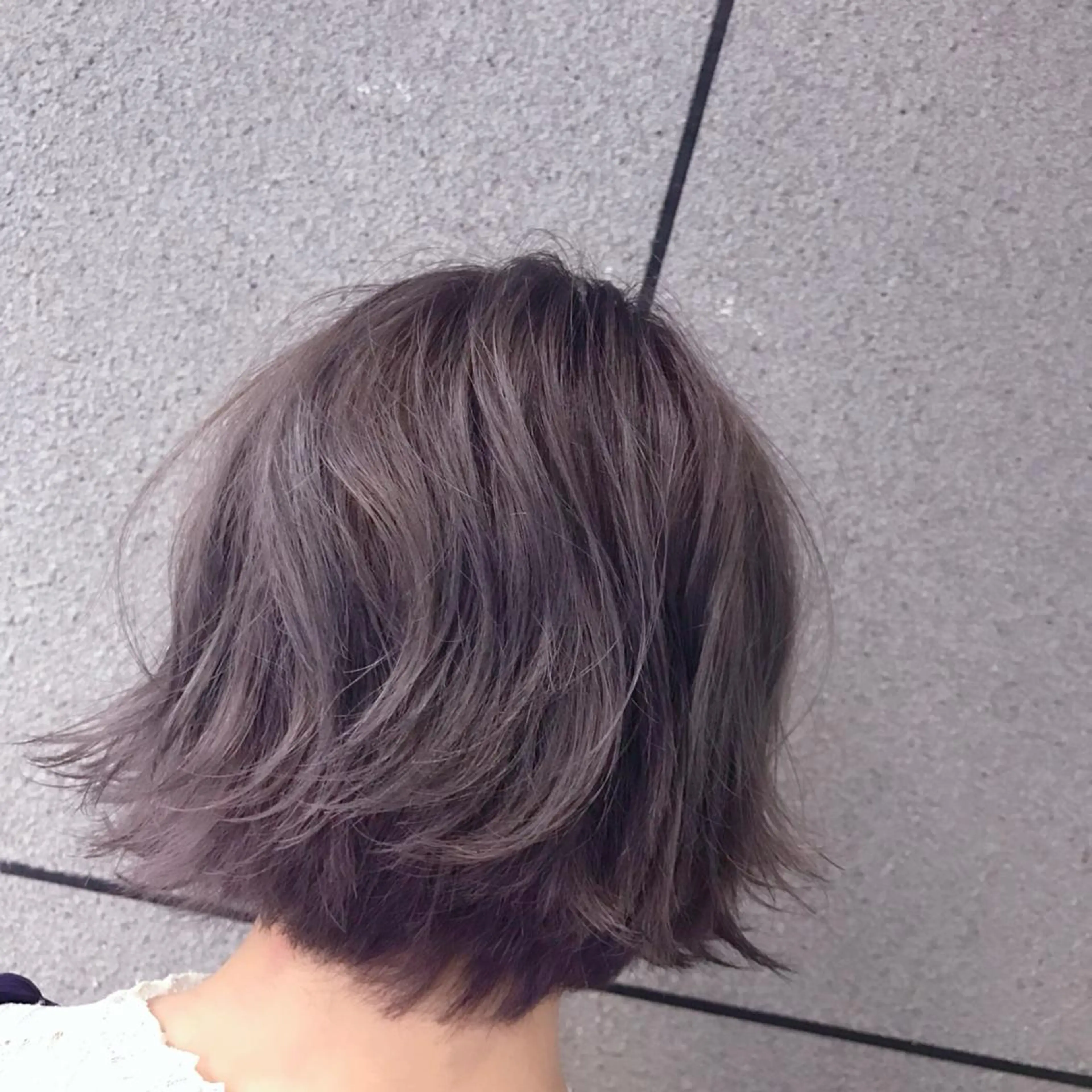 カラー グレージュ ラベンダーカラー ラベンダーグレージュ ラベンダーグレー Eliss 堀江のヘアスタイル