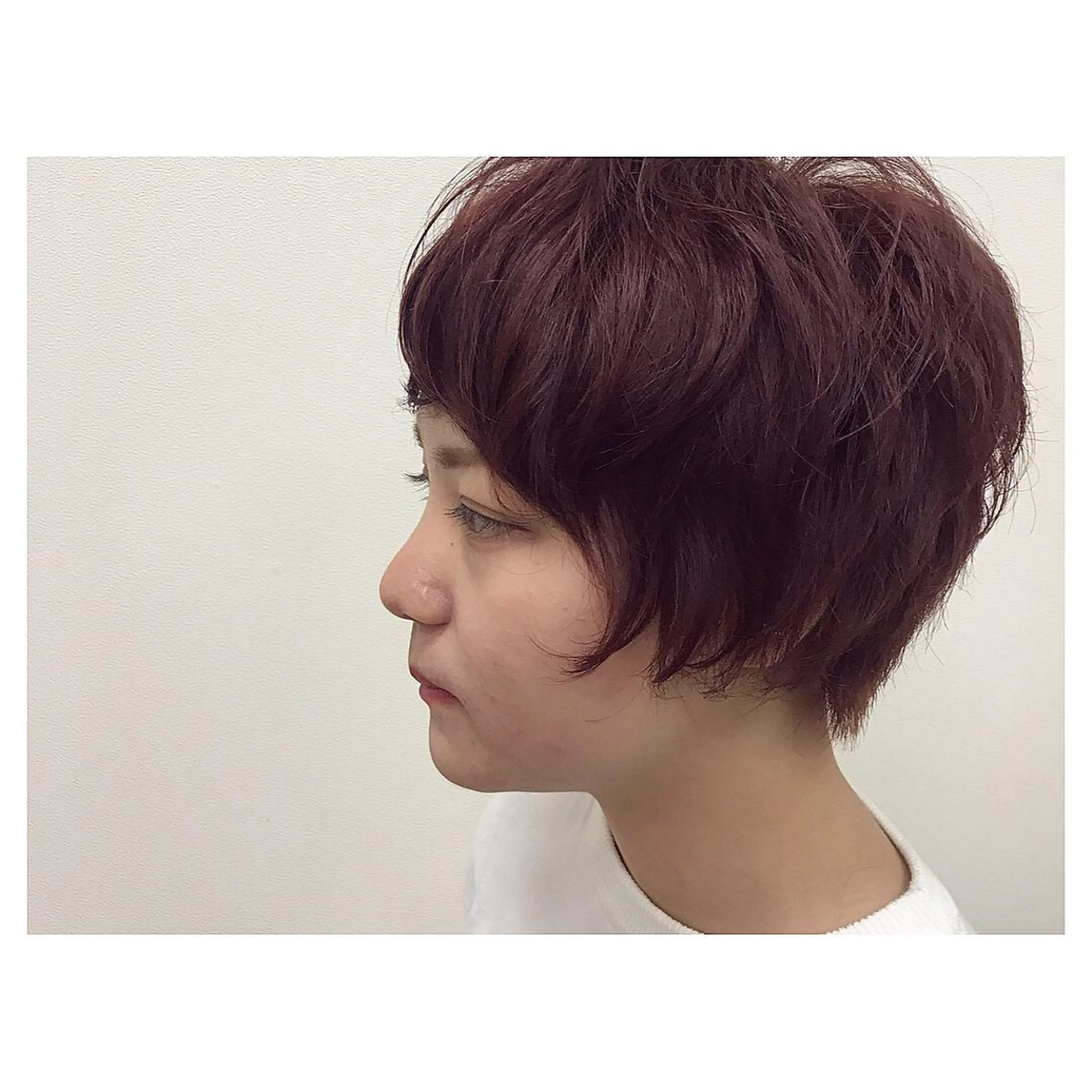 ショート カラー ショートボブ レッドカラー ボブ ショートヘア ﾊｲﾄｰﾝ/ｼｮｰﾄ 村上淳乃🐥のヘアスタイル