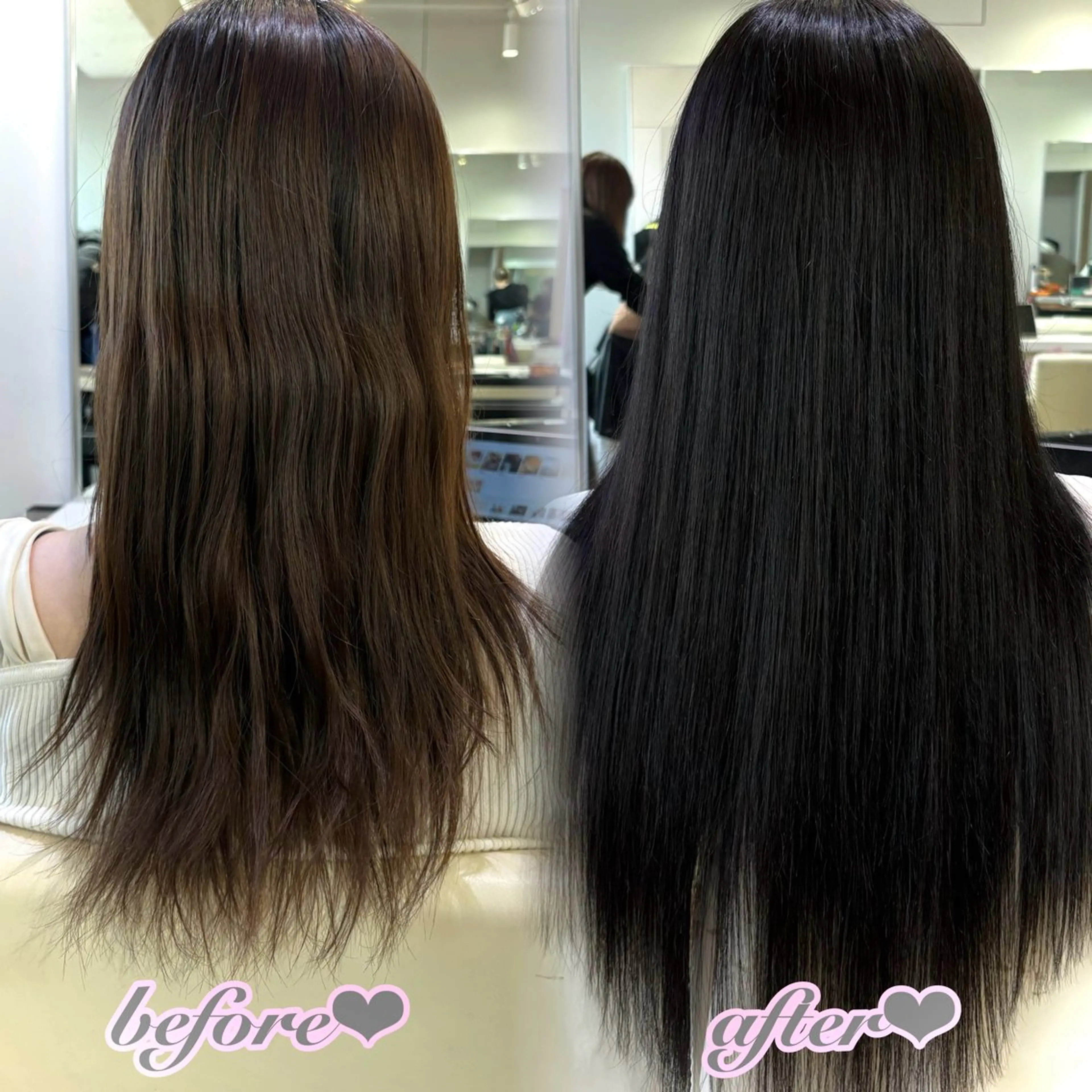 ロング カラー シールエクステ エクステ ロング ヘアカラー エクステ 新宿/艶カラー 🎀エクステKANAのヘアスタイル