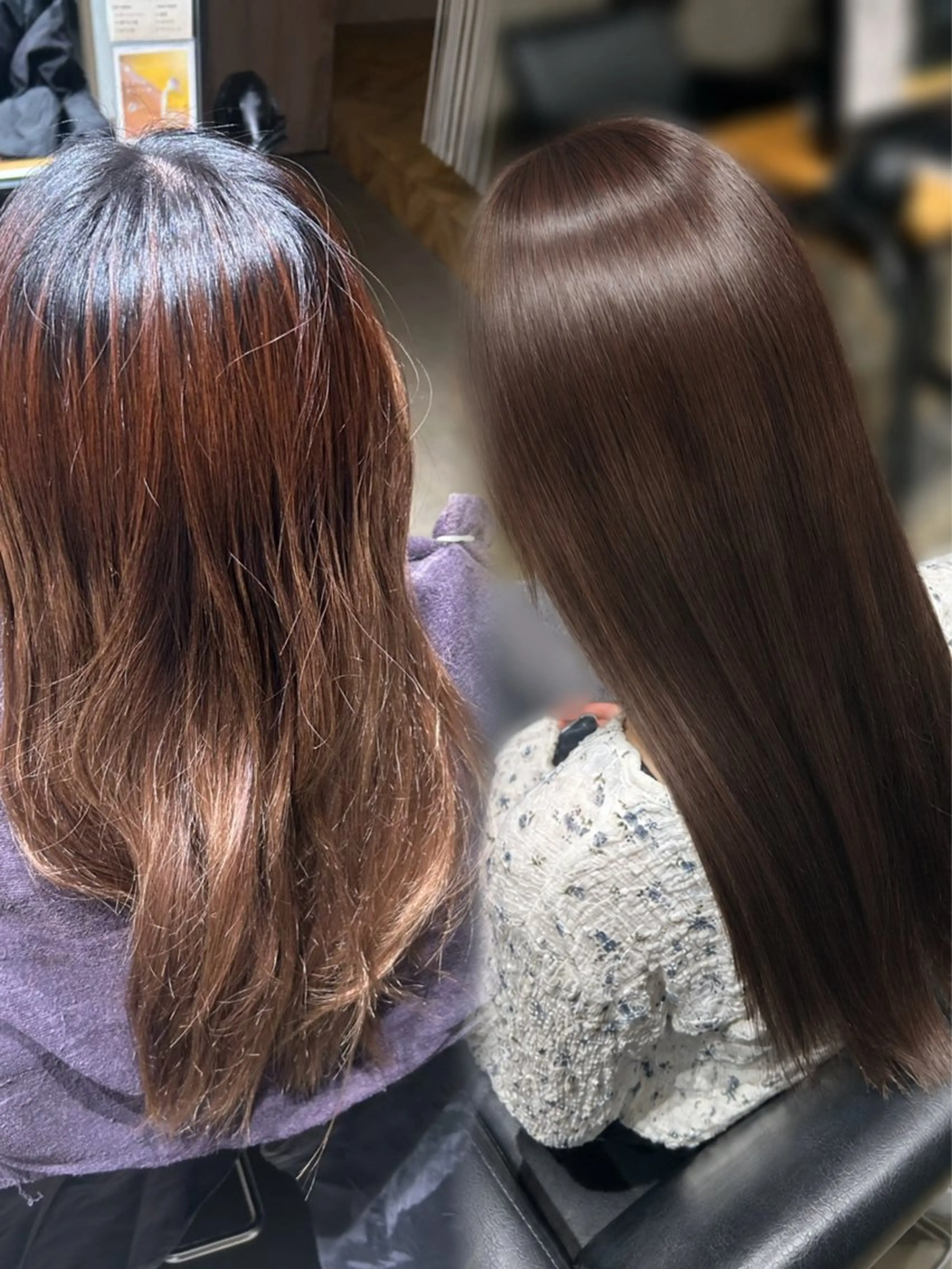 ロング カラー ピンクカラー トリートメント ヘアカラー くろだ かなのヘアスタイル