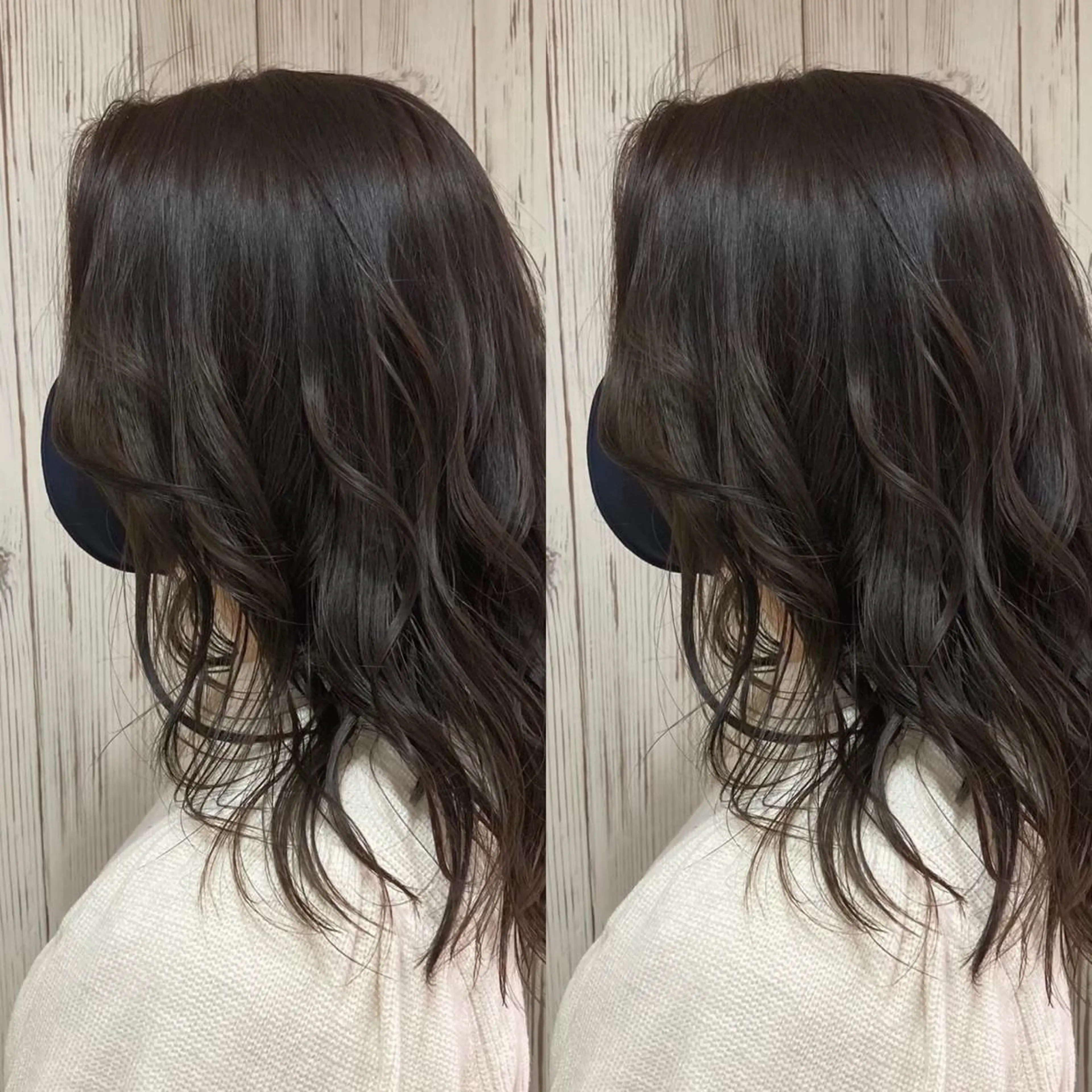 セミロング カラー ヘアセット ヘアサロンオスカー 岸和田蛸地蔵店のヘアスタイル