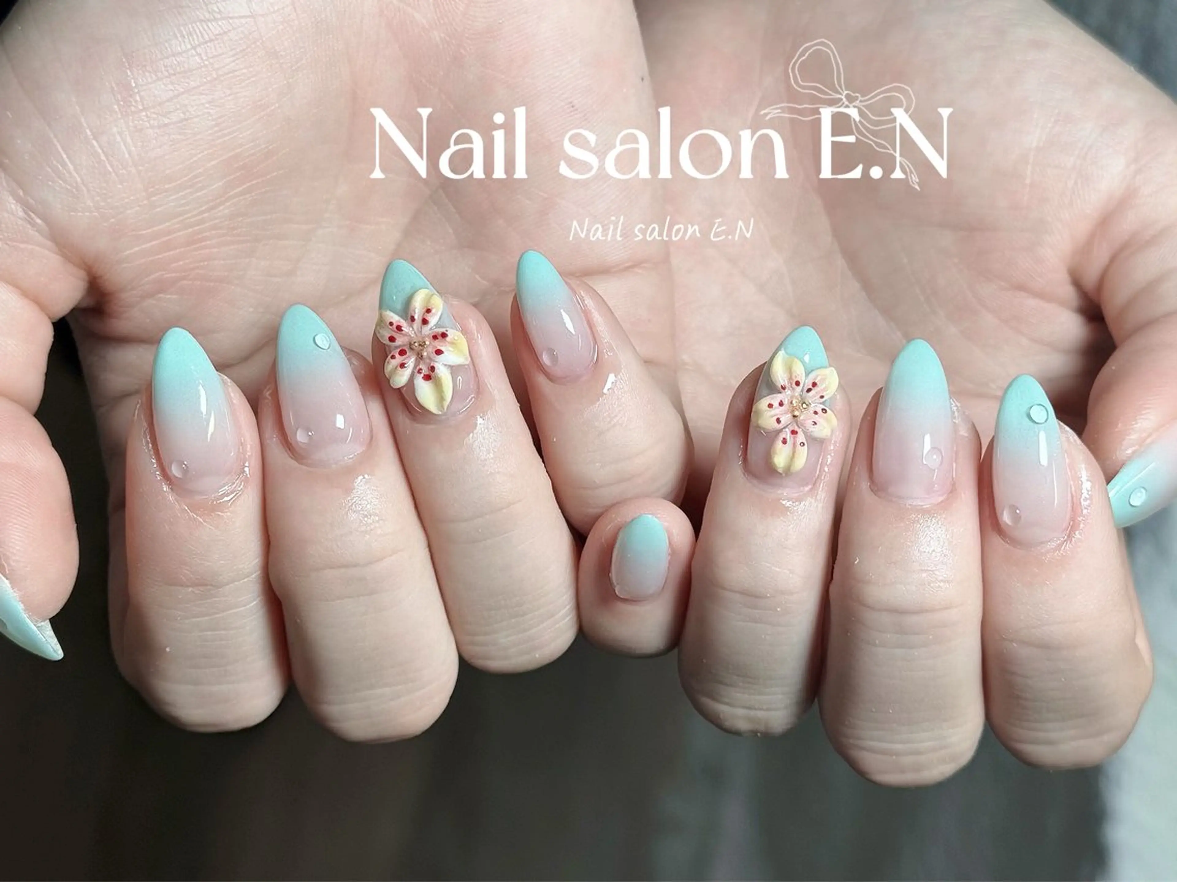 ネイル アートネイル オーロラネイル ブラウン クリアネイル フレンチネイル ハンドネイル E.N🦋 長さ出し/持ち込みのネイルデザイン