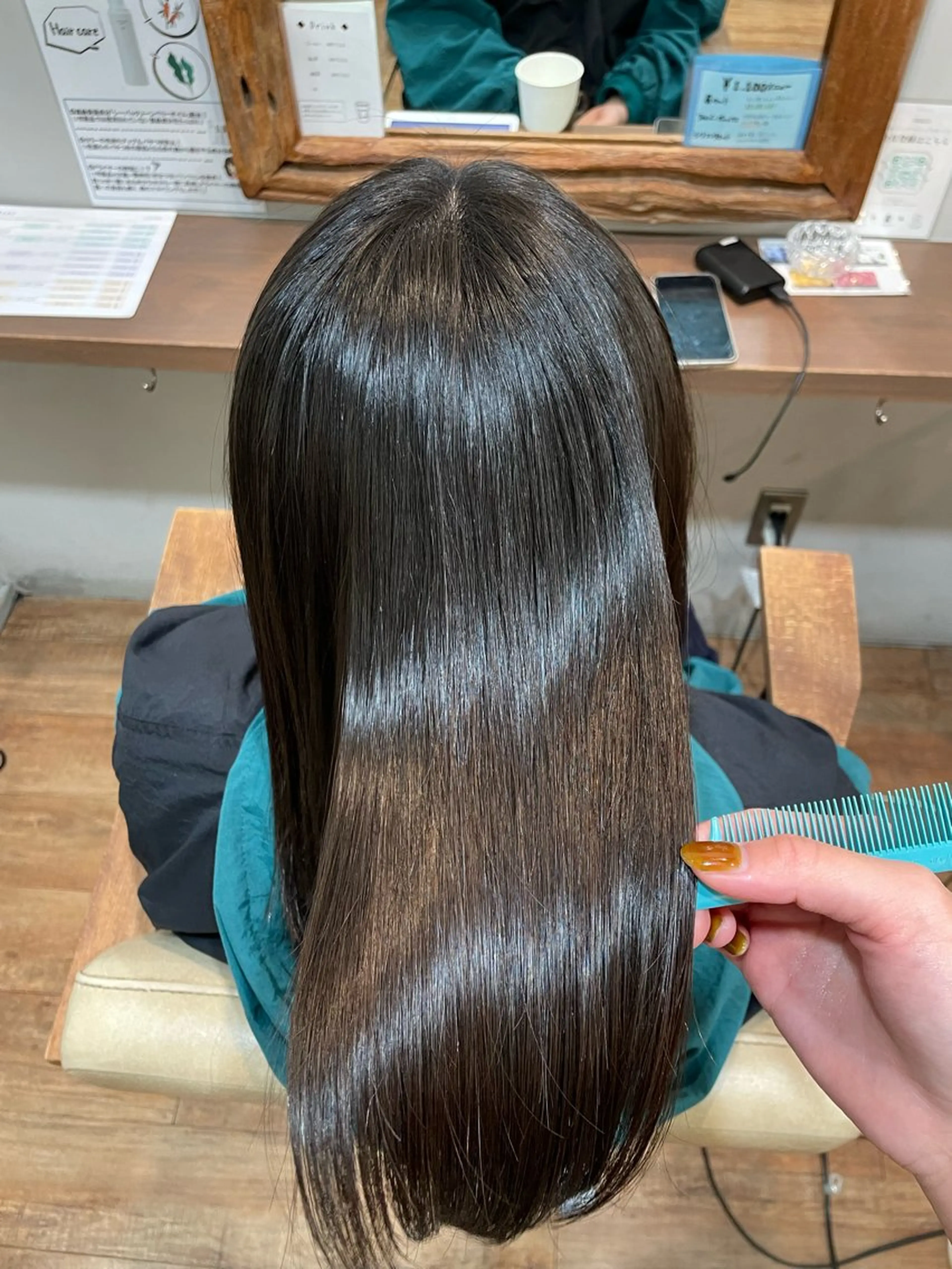 ミディアム 縮毛矯正 オオシマ ミユのヘアスタイル