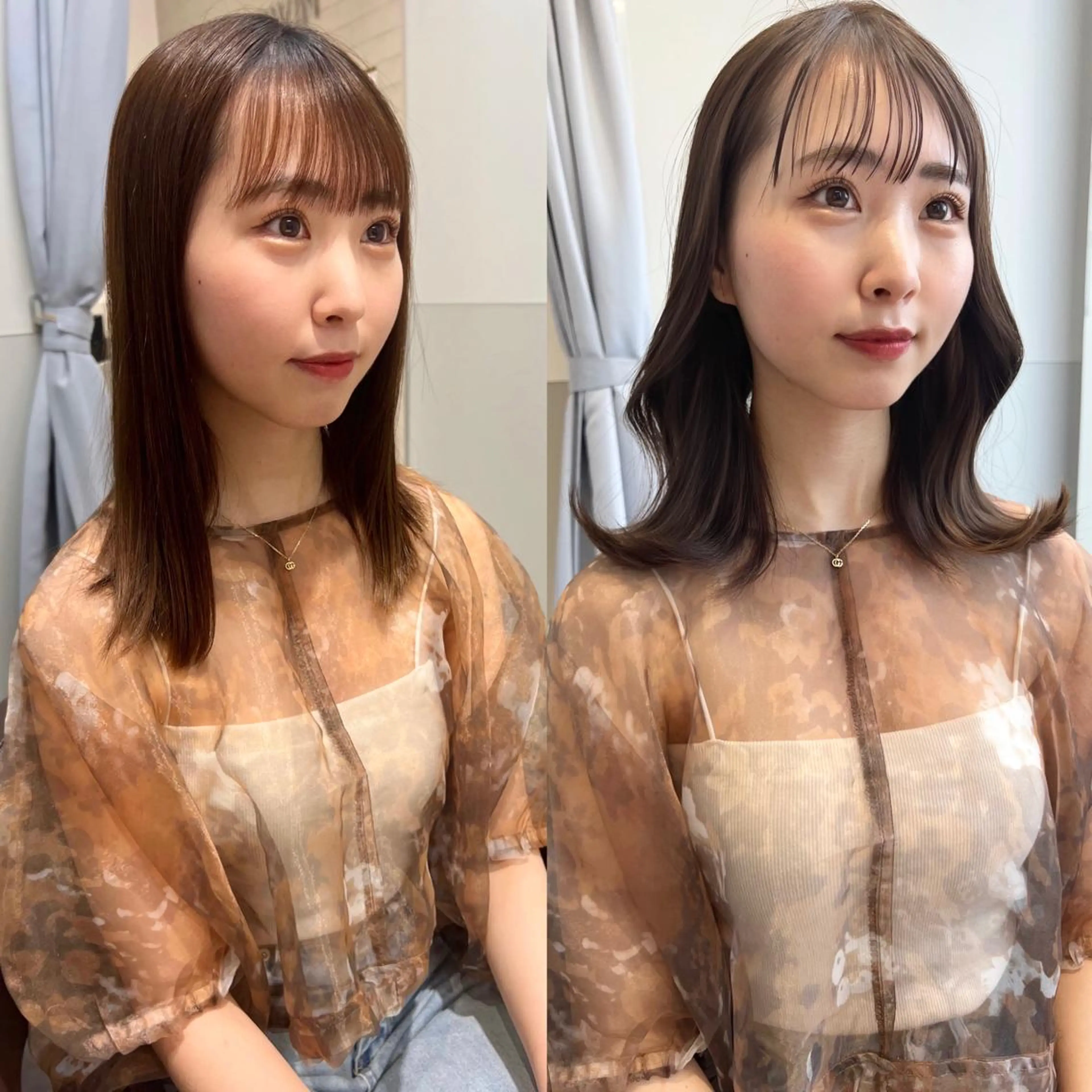 ミディアム くびれヘア 韓国モテhair🍑 momoのヘアスタイル