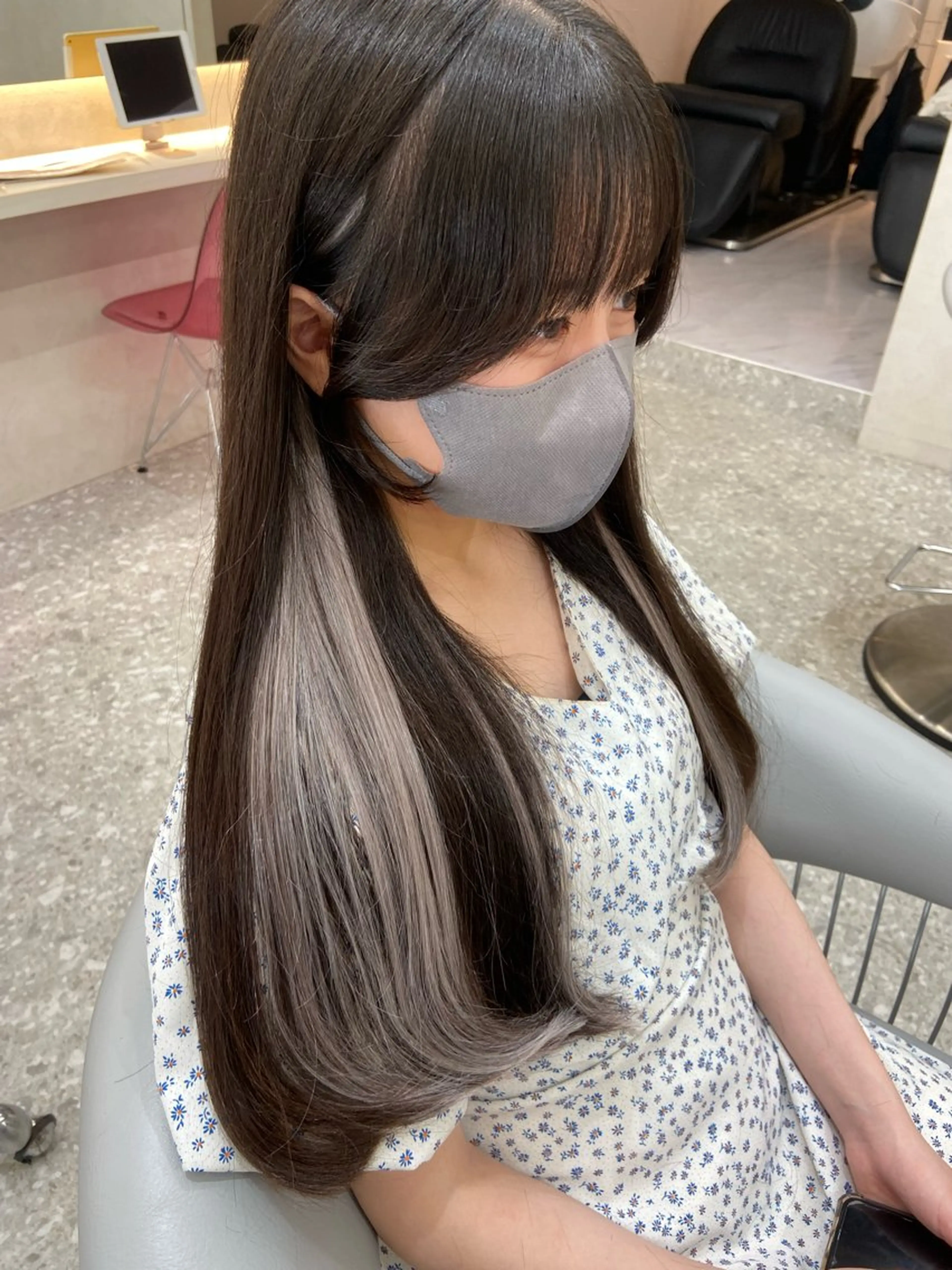 ロング エクステ 新宿/韓国ヘア 中明度カラー/かやのヘアスタイル