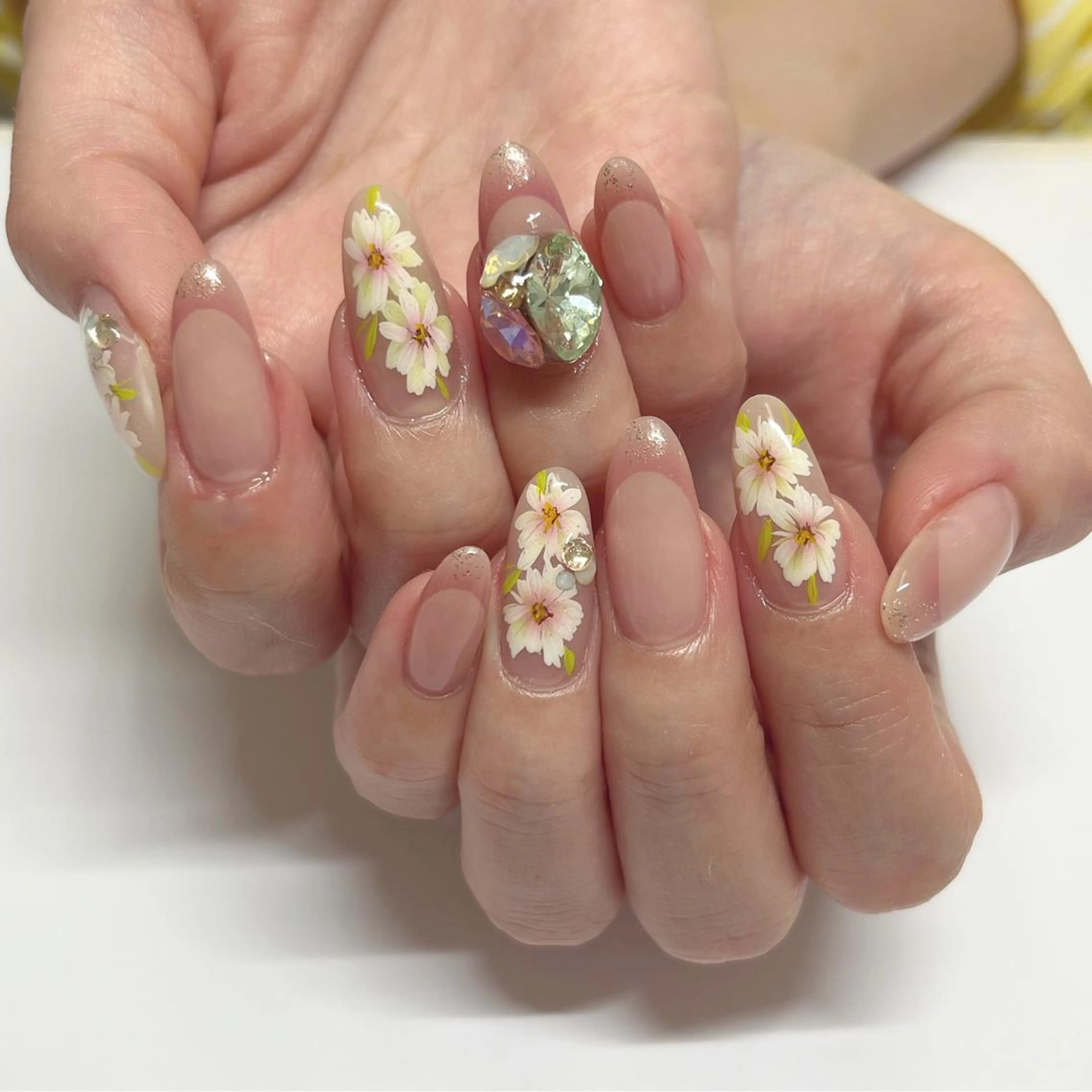 ネイル アートネイル フラワーネイル 春ネイル ハンドネイル Faire MIKIのネイルデザイン