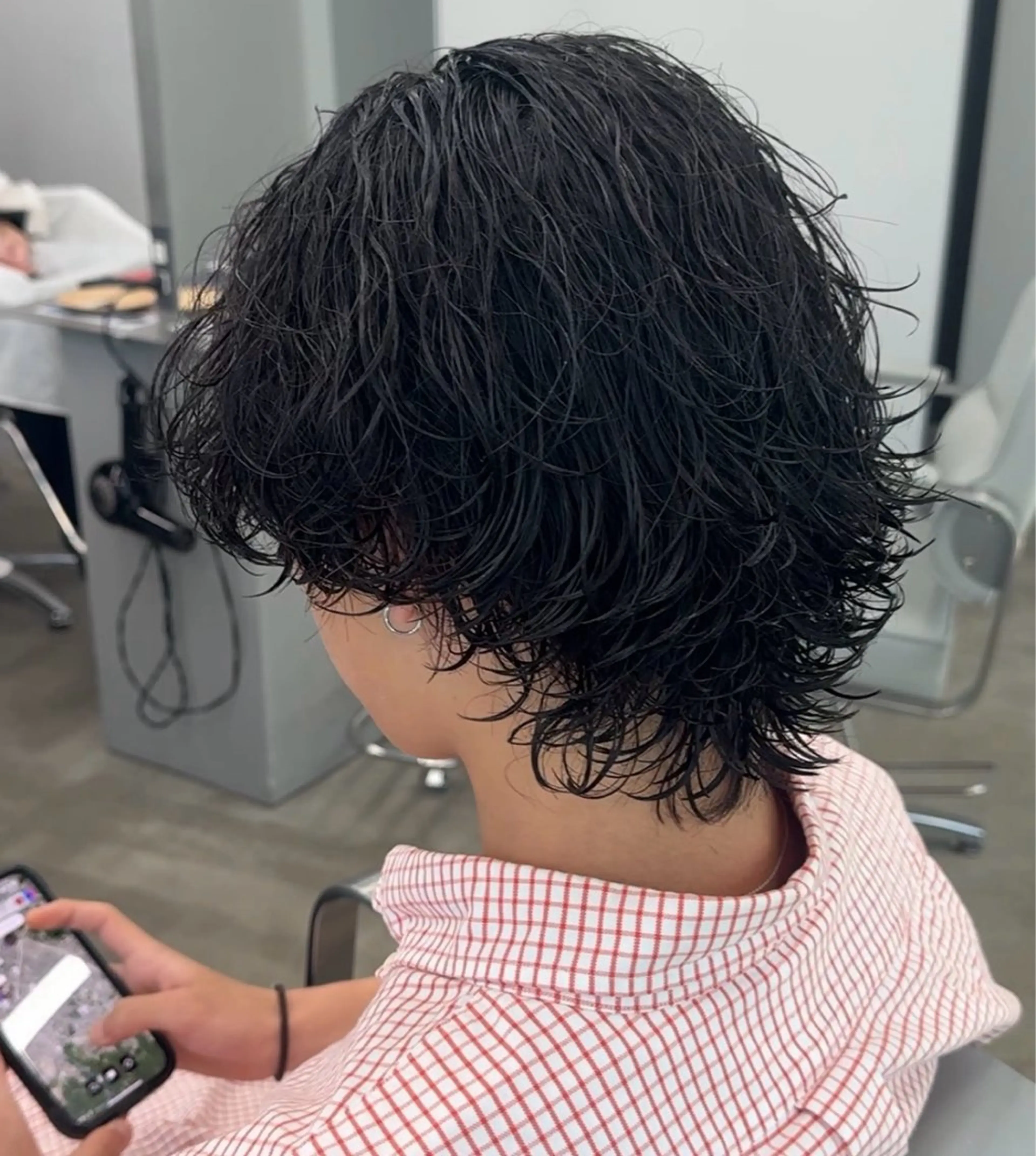 ミディアム カット パーマ 博多メンズパーマ特化 ベップハルキのヘアスタイル