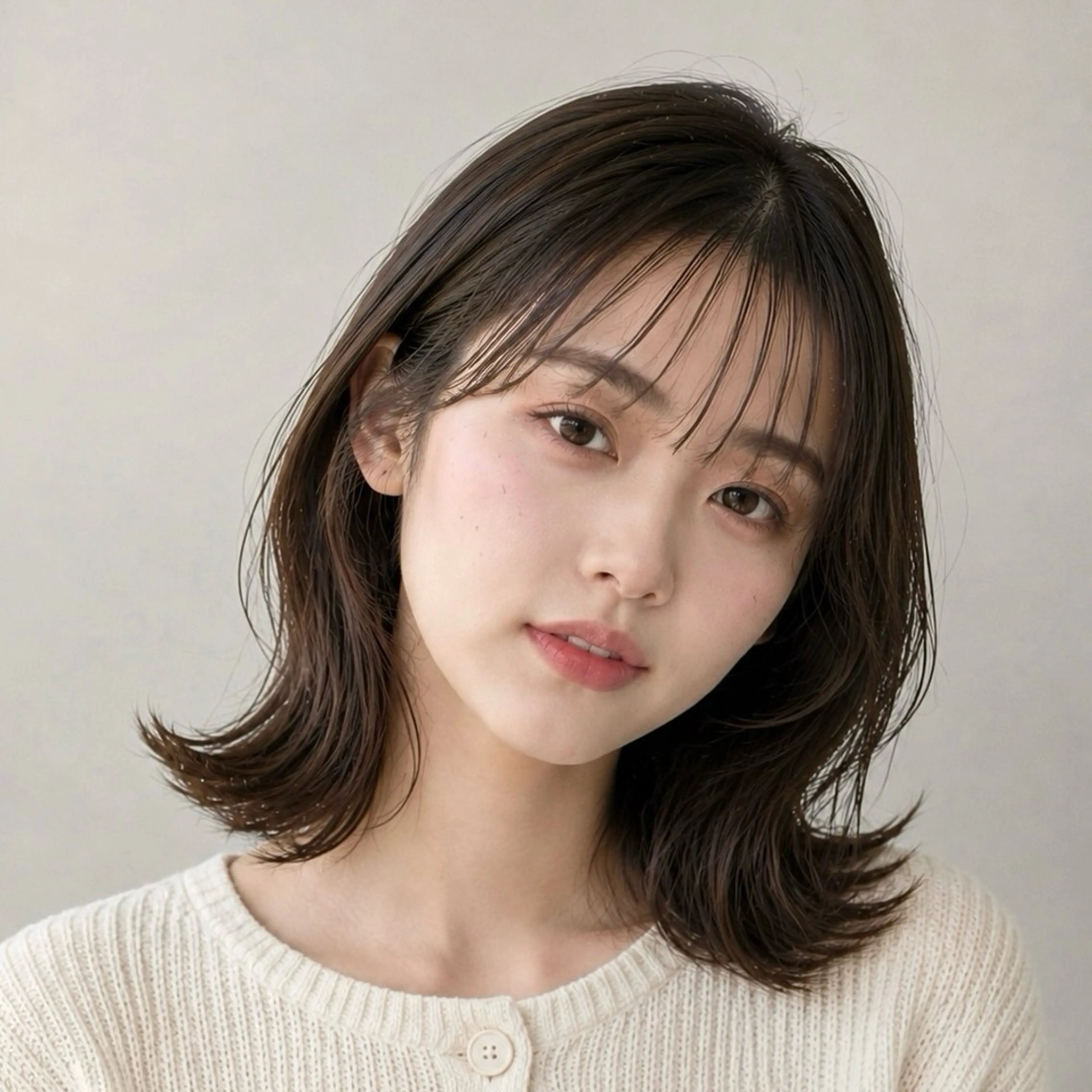 ミディアム カラー カット ヘアカラー トリートメント ヘッドスパ ヘアセット 赤み消しカラー/縮毛 /顔まわり/ジョウのヘアスタイル