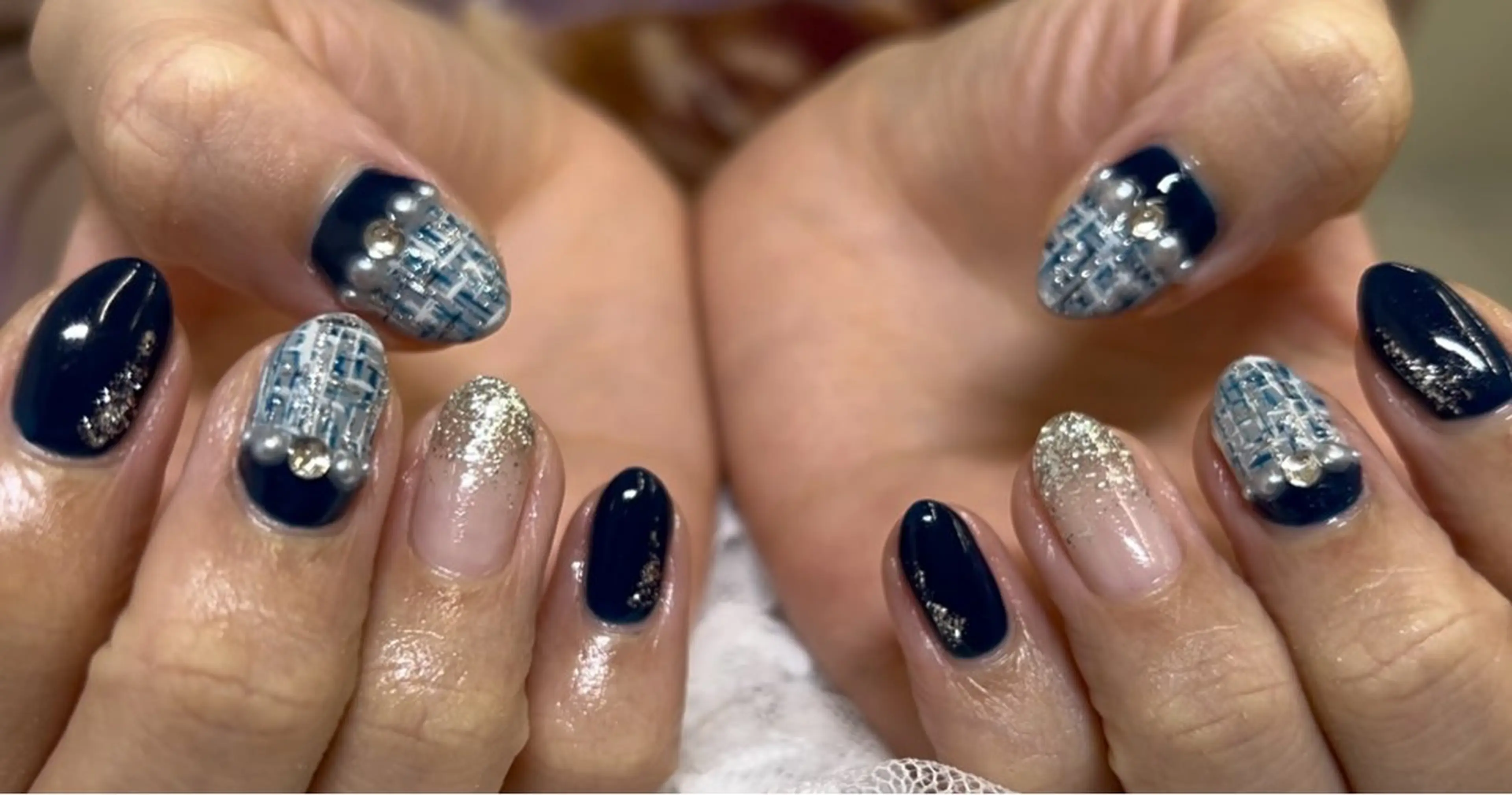 ミディアム ハンドネイル AIushe平井店 ななみのネイルデザイン