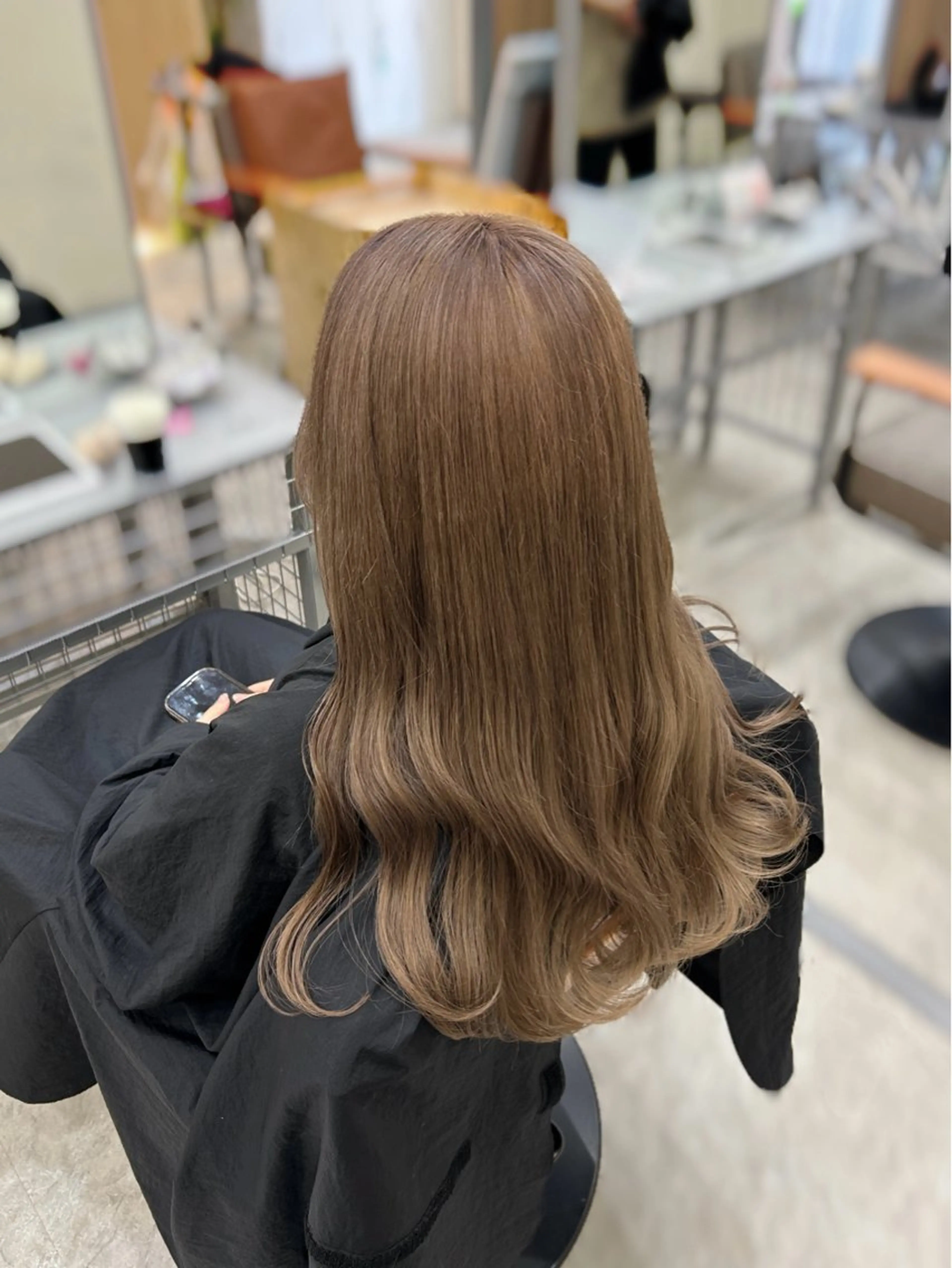 ロング ヘアカラー トリートメント MIDORI🎀 透明感/ベージュのヘアスタイル