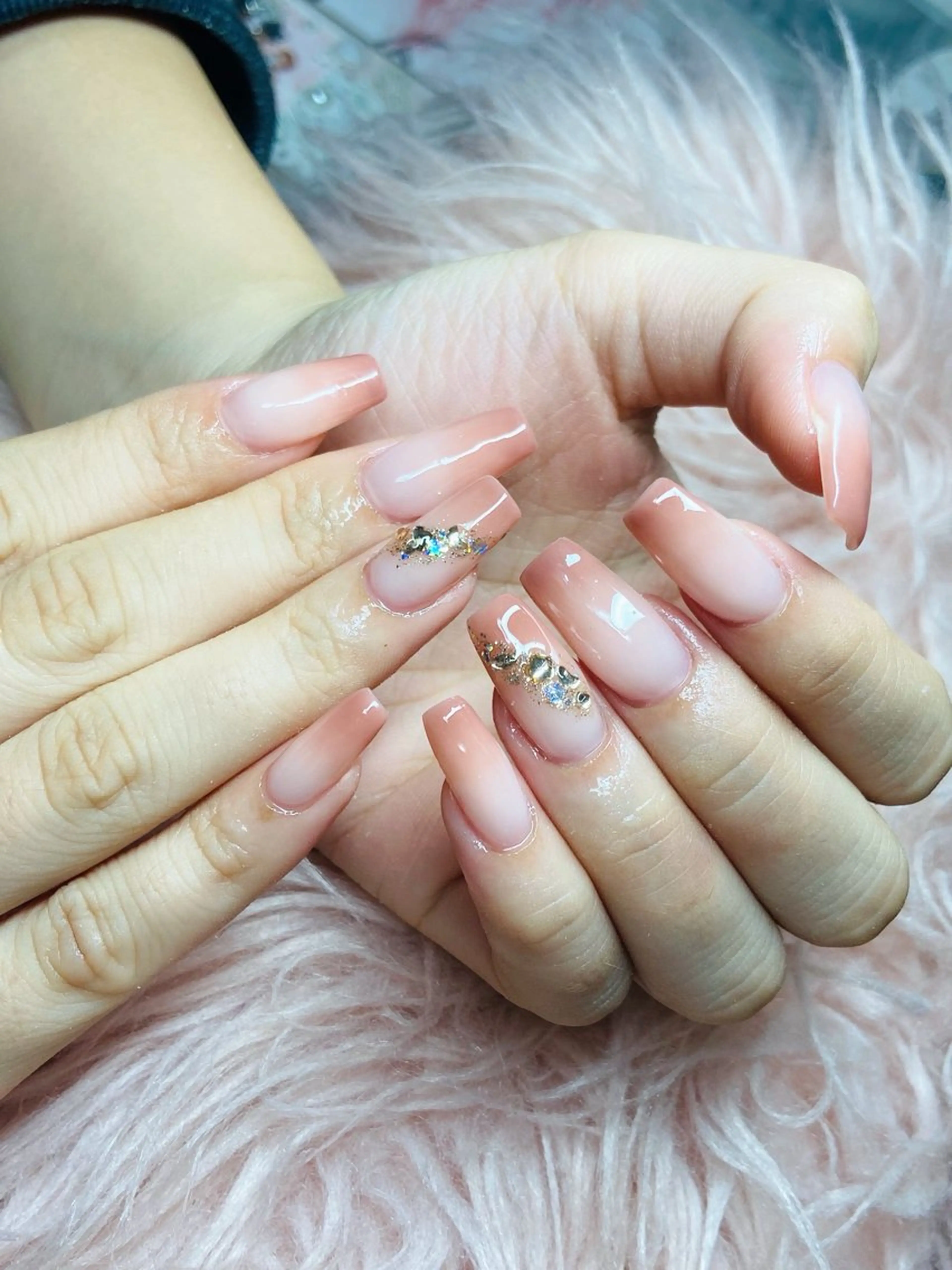 ネイル 長さ出し グラデーション HandSnail 座間自宅ネイルサロンのネイルデザイン