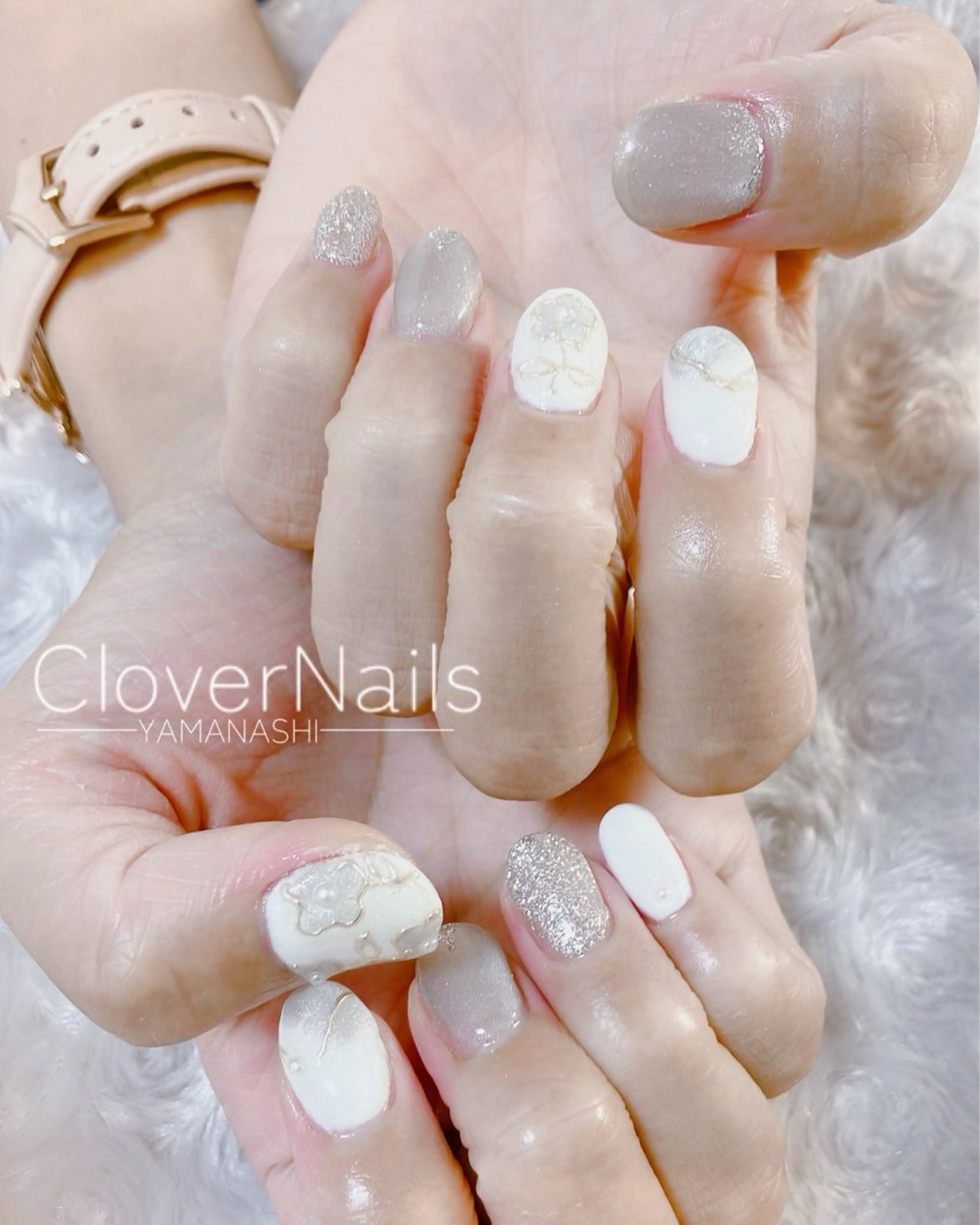 ネイル 持ち込み ハンドネイル 自宅ネイルサロン クロバーネイルのネイルデザイン