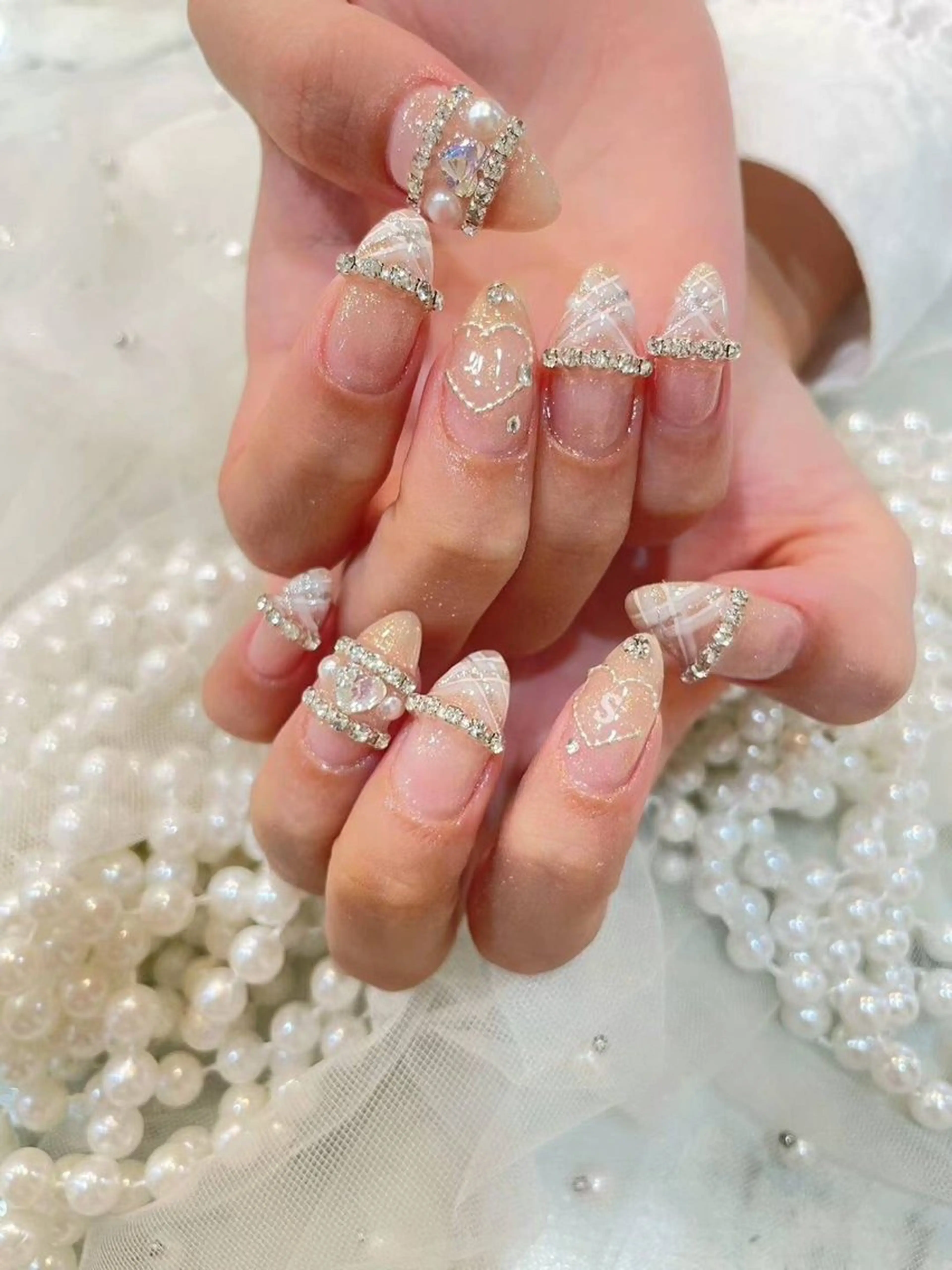 ネイル アートネイル フラワーネイル フットネイル ジェルネイル ハート babarla Nailのネイルデザイン