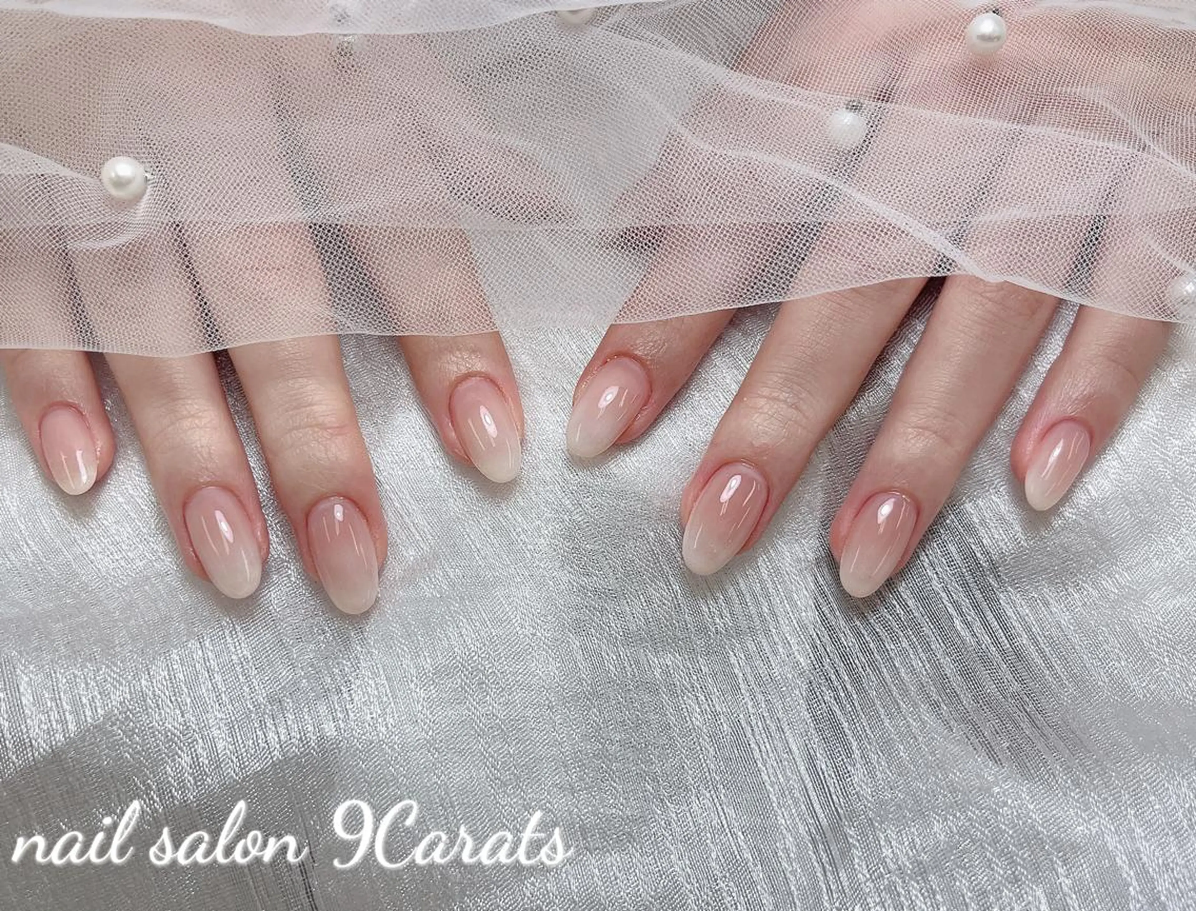 ネイル アートネイル チークネイル フットネイル フレンチネイル ガラスフレンチ ネイルサロン 9Carats神田のネイルデザイン