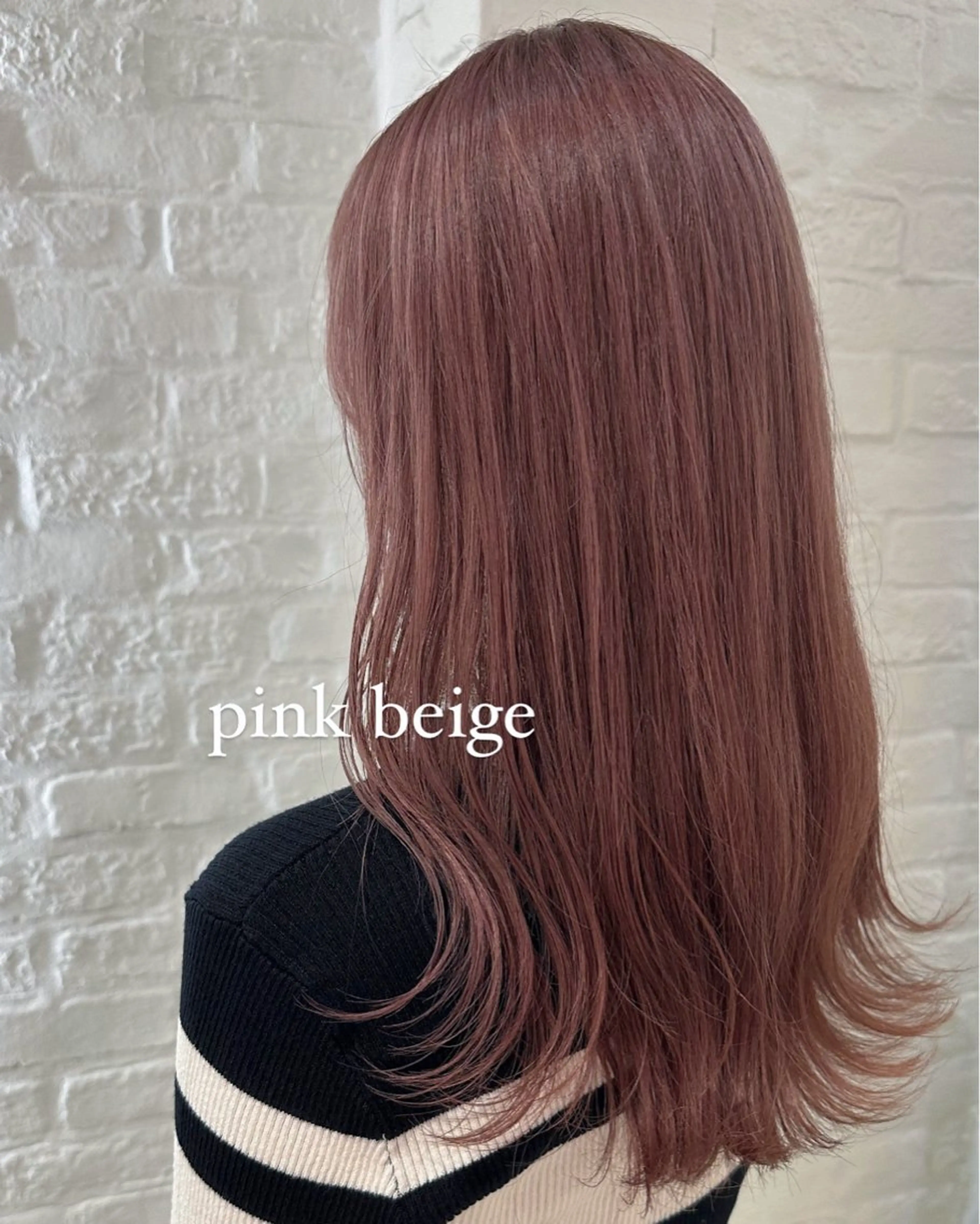 ロング カラー ベージュカラー ピンクカラー ピンクベージュ ヘアカラー トリートメント 山下恋佳/矢場町/ ブリーチ/ショートのヘアスタイル