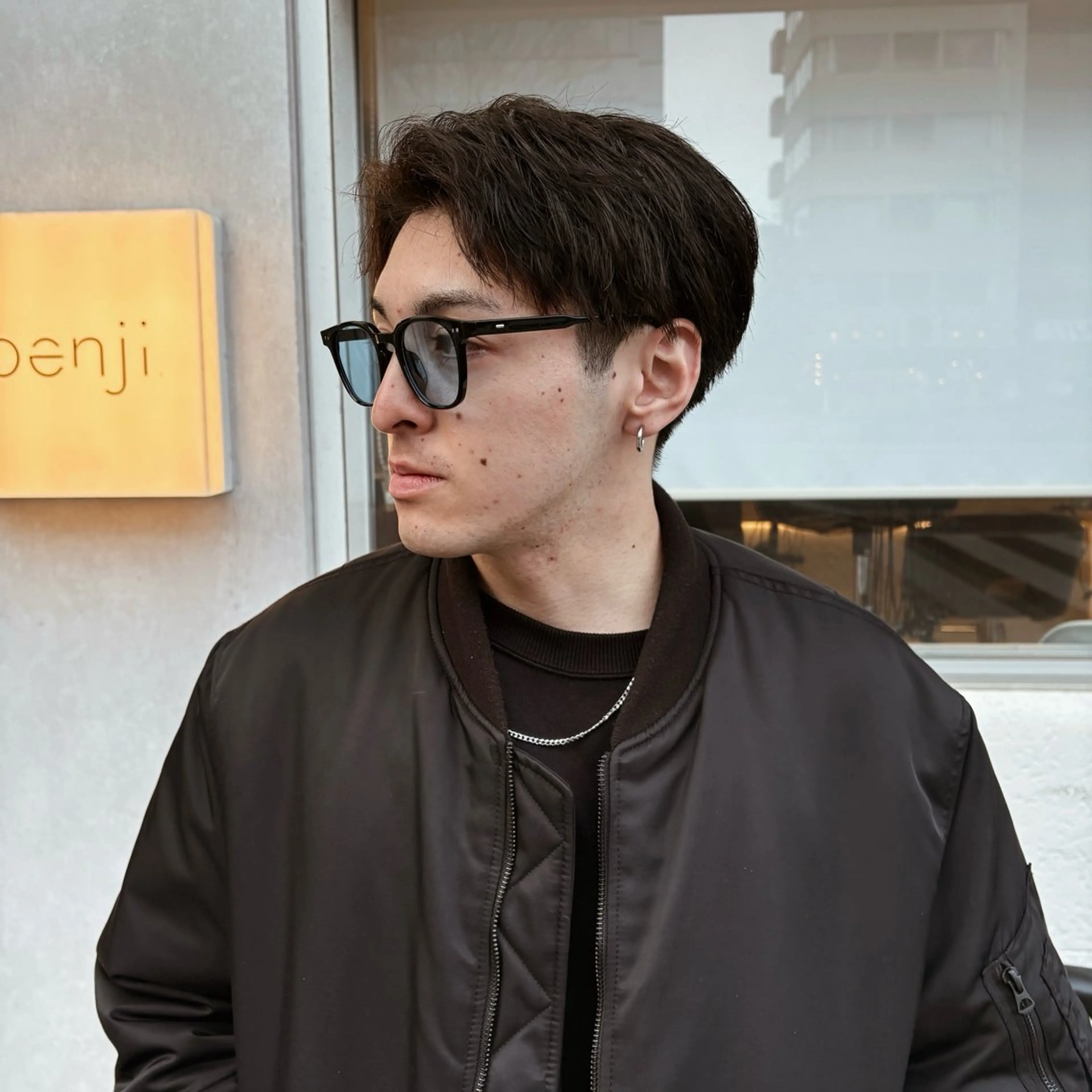 メンズ カット パーマ トリートメント 【benji】 rena satouのヘアスタイル