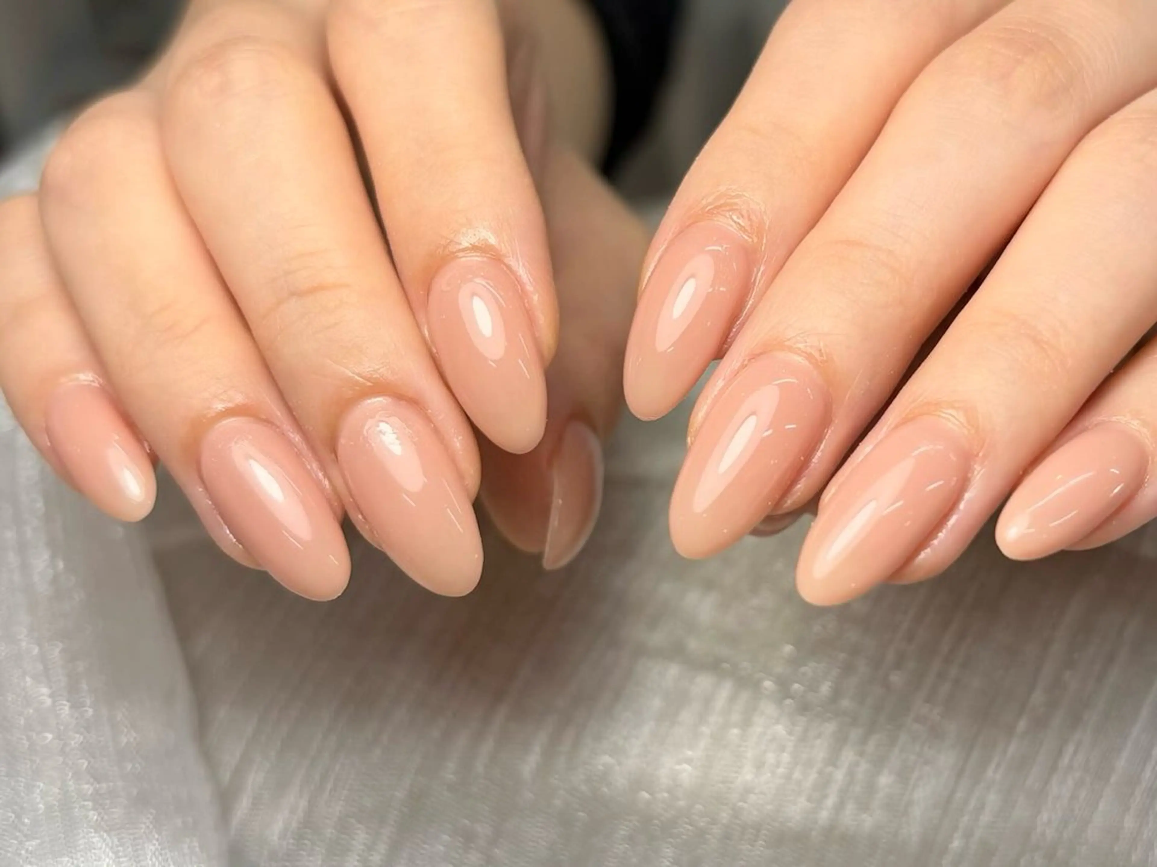 ネイル アートネイル オーロラネイル クリアネイル 長さ出し フレンチネイル K Kのネイルデザイン