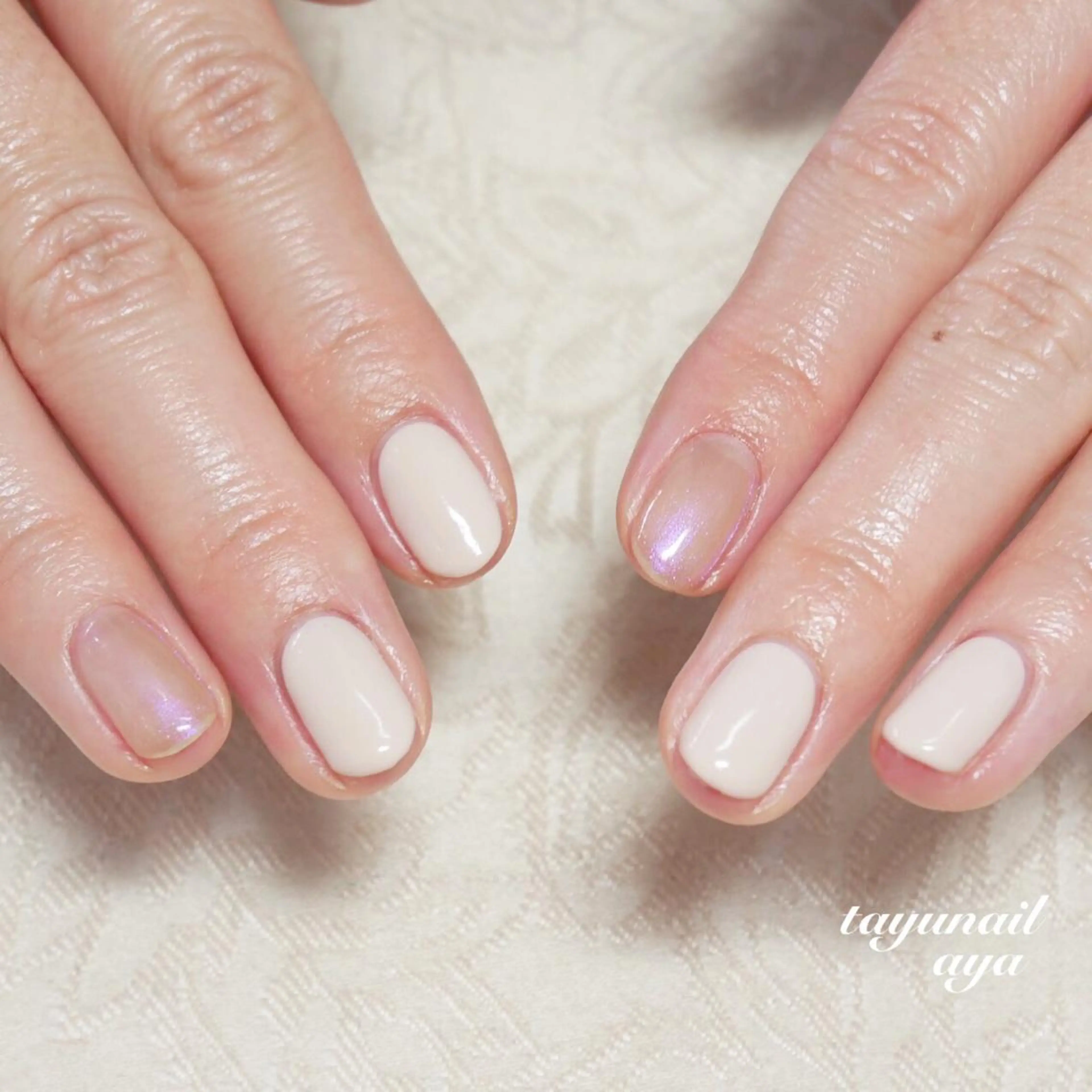 ネイル ブルー ワンカラーネイル 春ネイル 冬ネイル ネイルサロン 【たゆnail】のネイルデザイン
