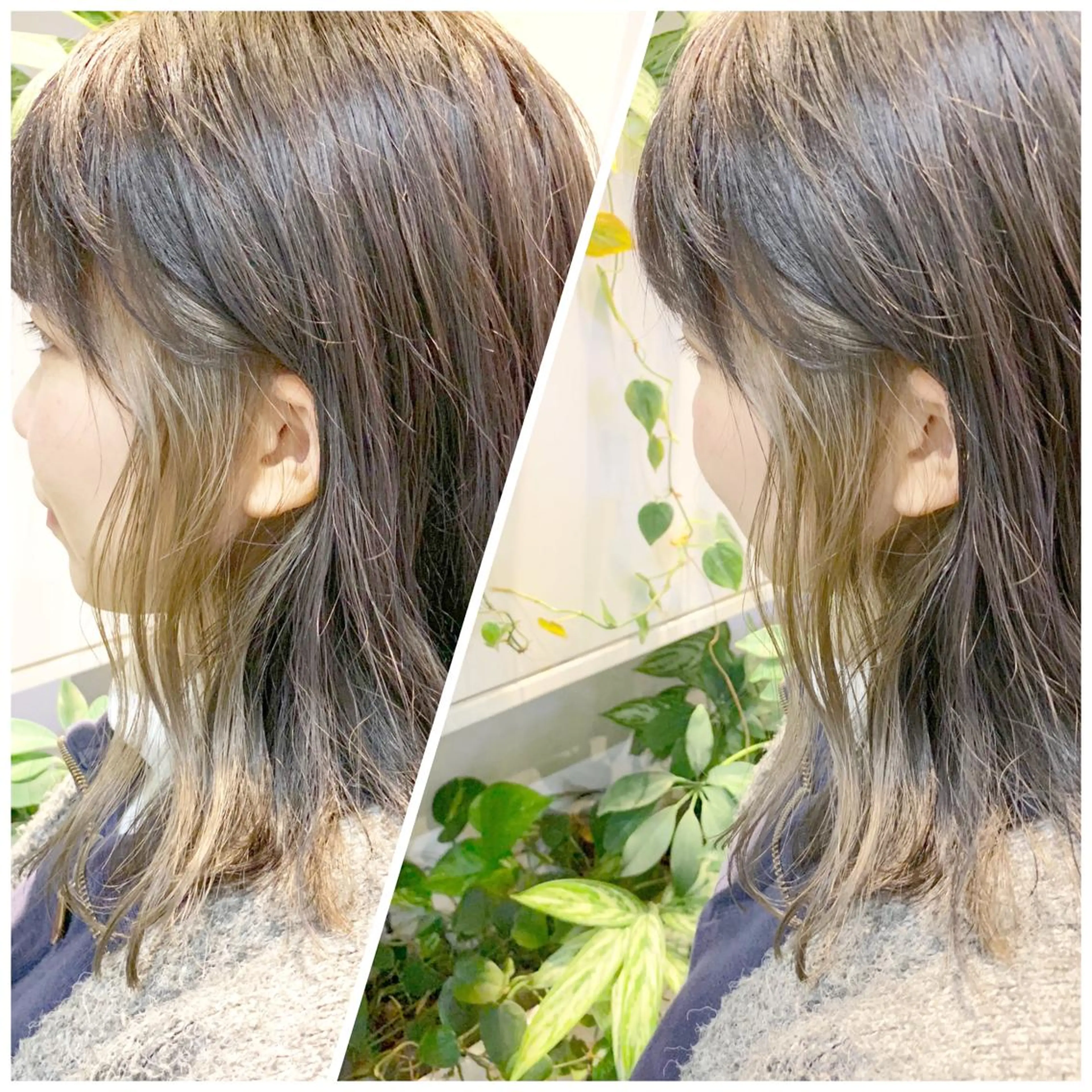 ミディアム カラー ヘアアレンジ ヘアカラー トリートメント 東北No.1完全個室 💐梶谷社長のヘアスタイル