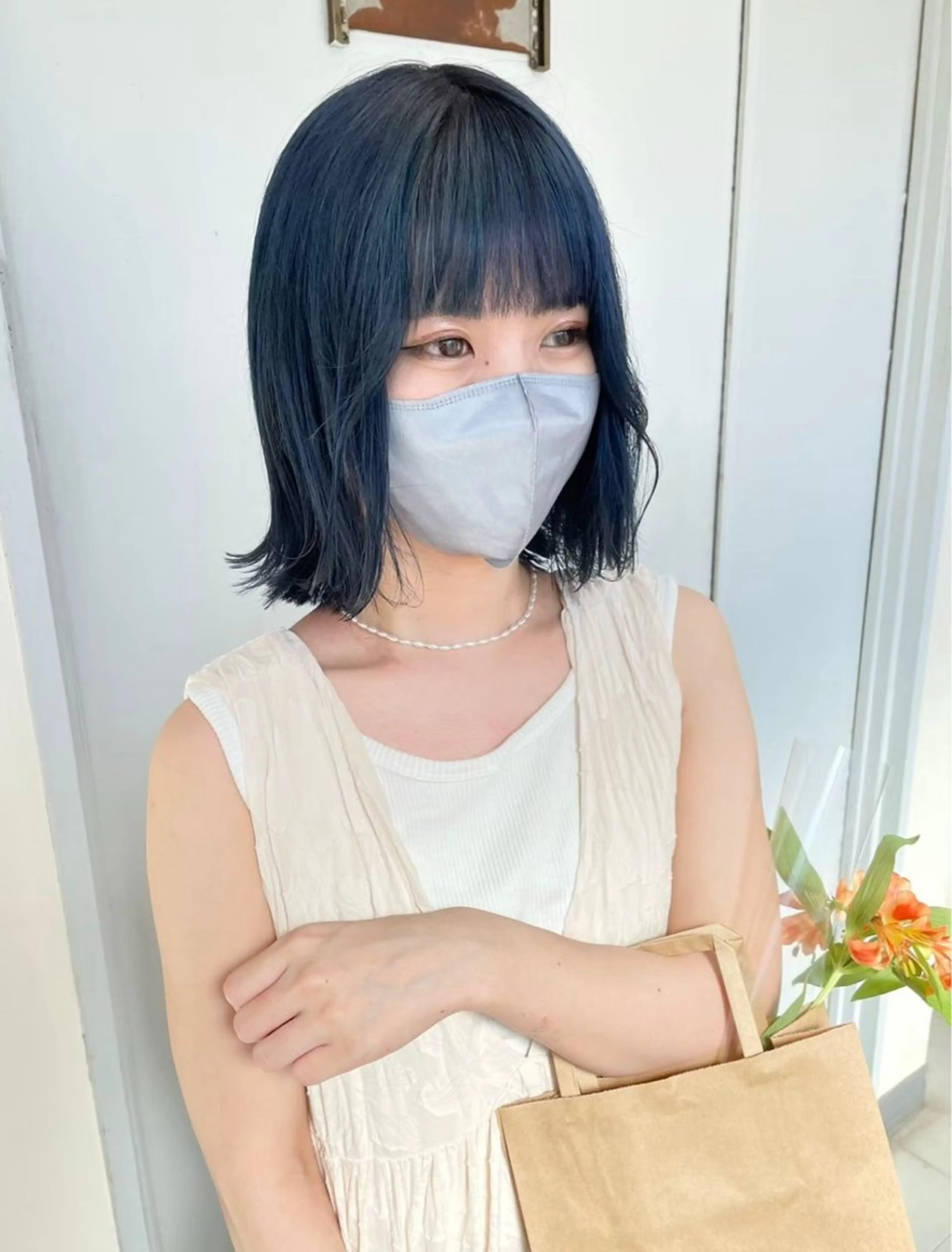 カラー ワンホン×髪質改善 つのーか🩶‪🫧のヘアスタイル