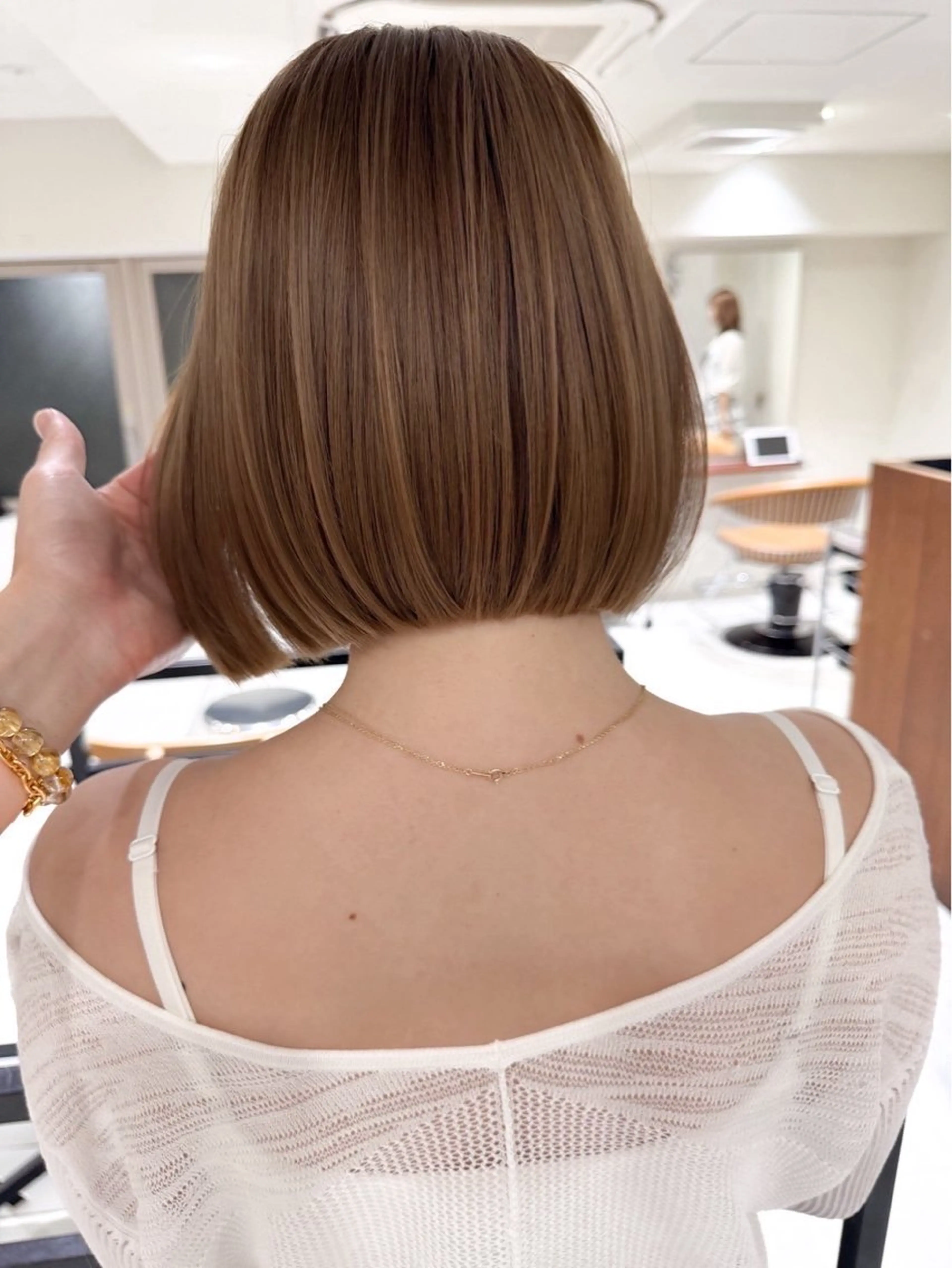 ミディアム カラー ハイトーンカラー ボブ ヘアカラー 🌈透明感カラー🌈 🌟吉田祐介🌟のヘアスタイル