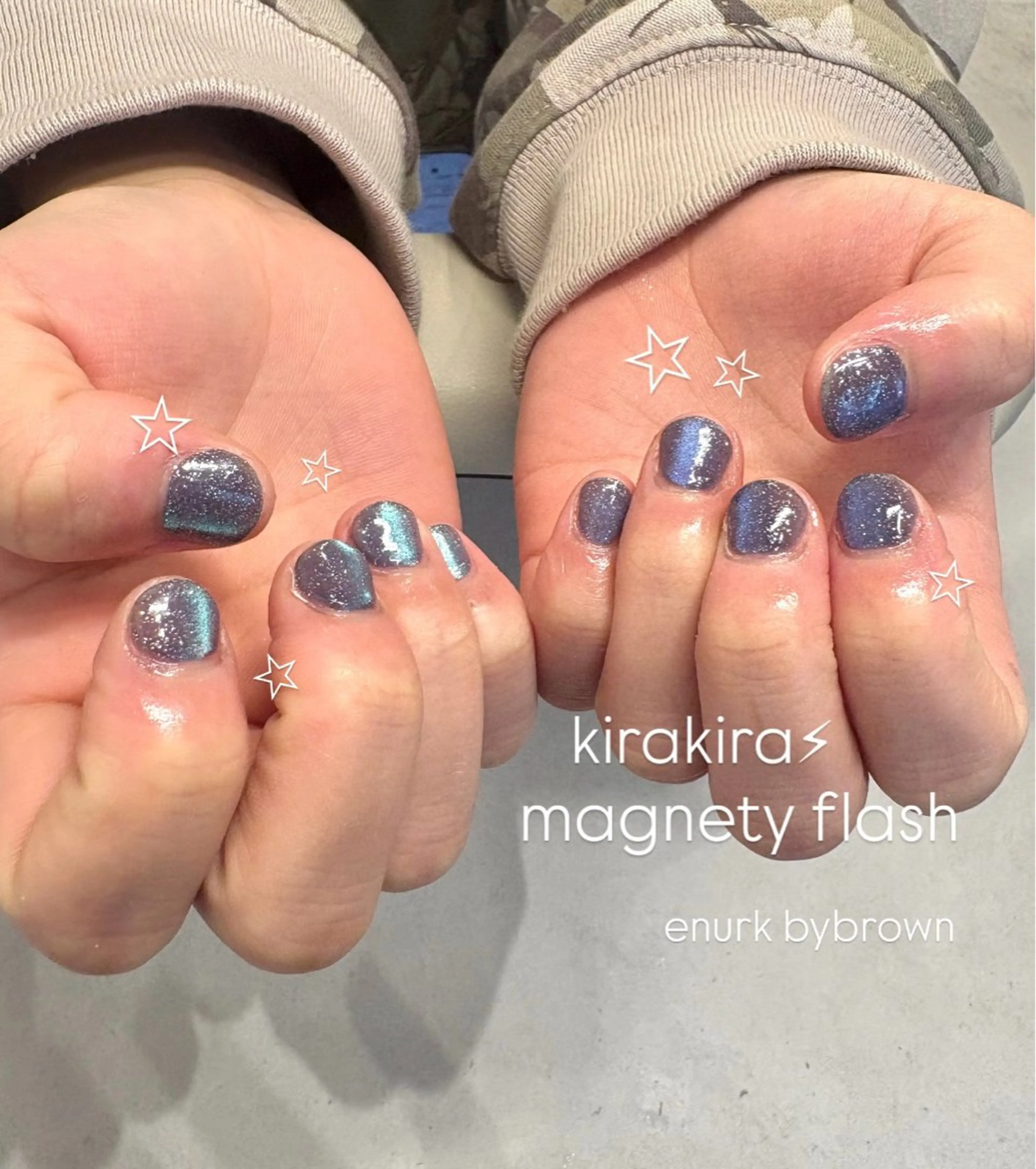 ネイル フラッシュネイル キラキラネイル マグネットネイル ハンドネイル enurk店 🍋 M I K U  *のその他イメージ