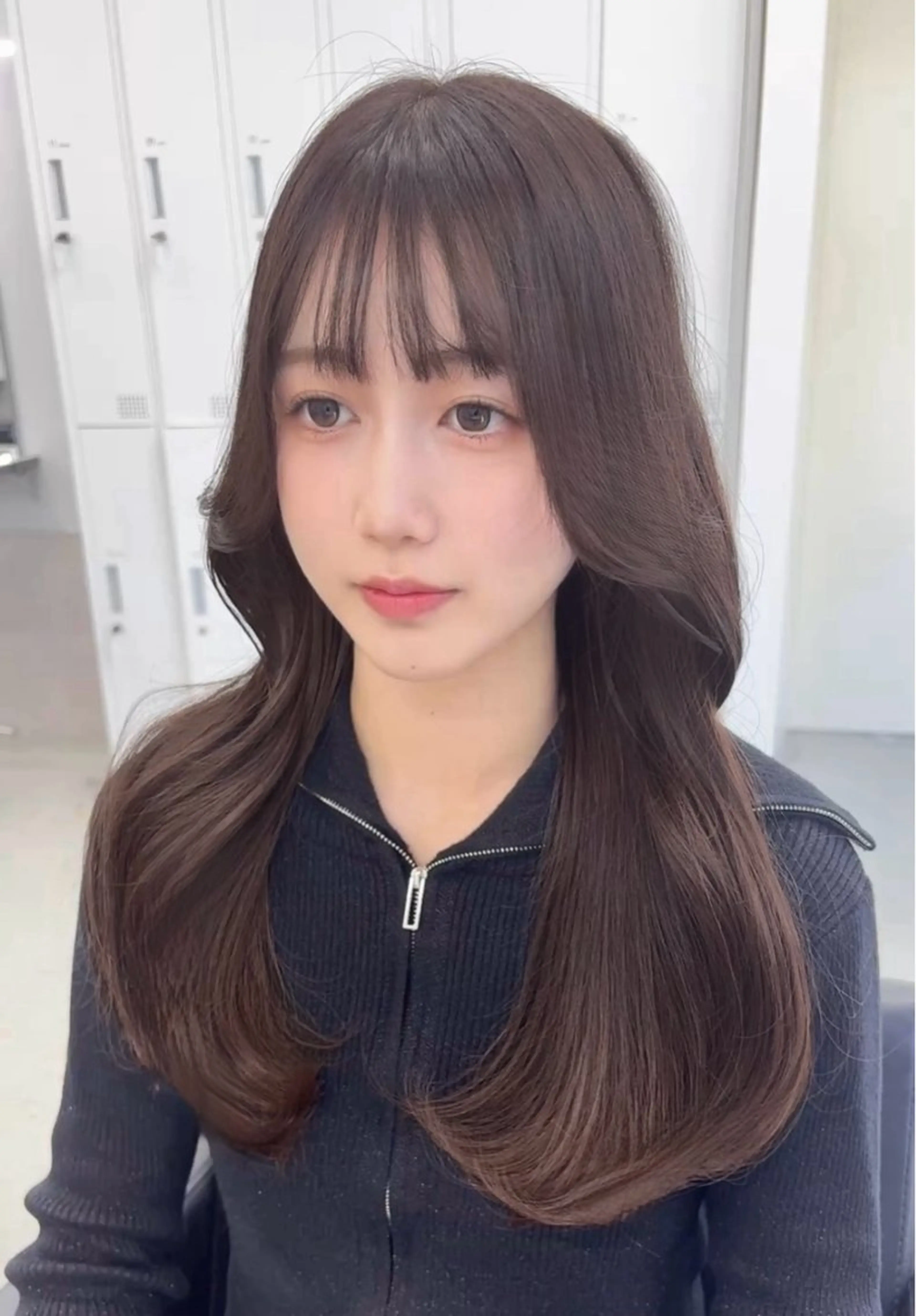 ロング ヨシンモリ 韓国風ヘア レイヤーカット 縮毛矯正 髪質改善/レイヤー カット福澤　和嗣のヘアスタイル