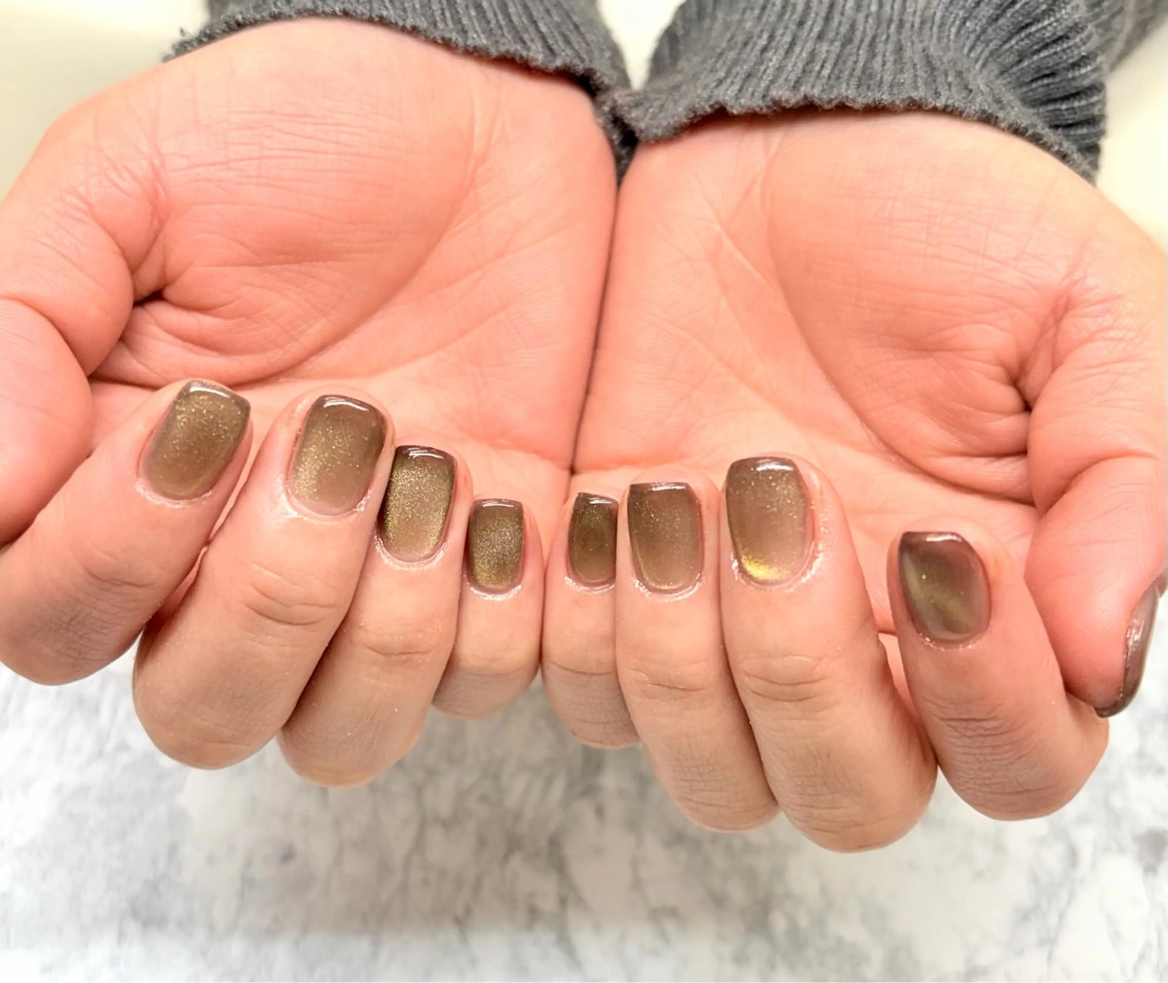 ネイル マグネットネイル ワンカラーネイル ハンドネイル iku🌷 by 上福岡らんらんのネイルデザイン