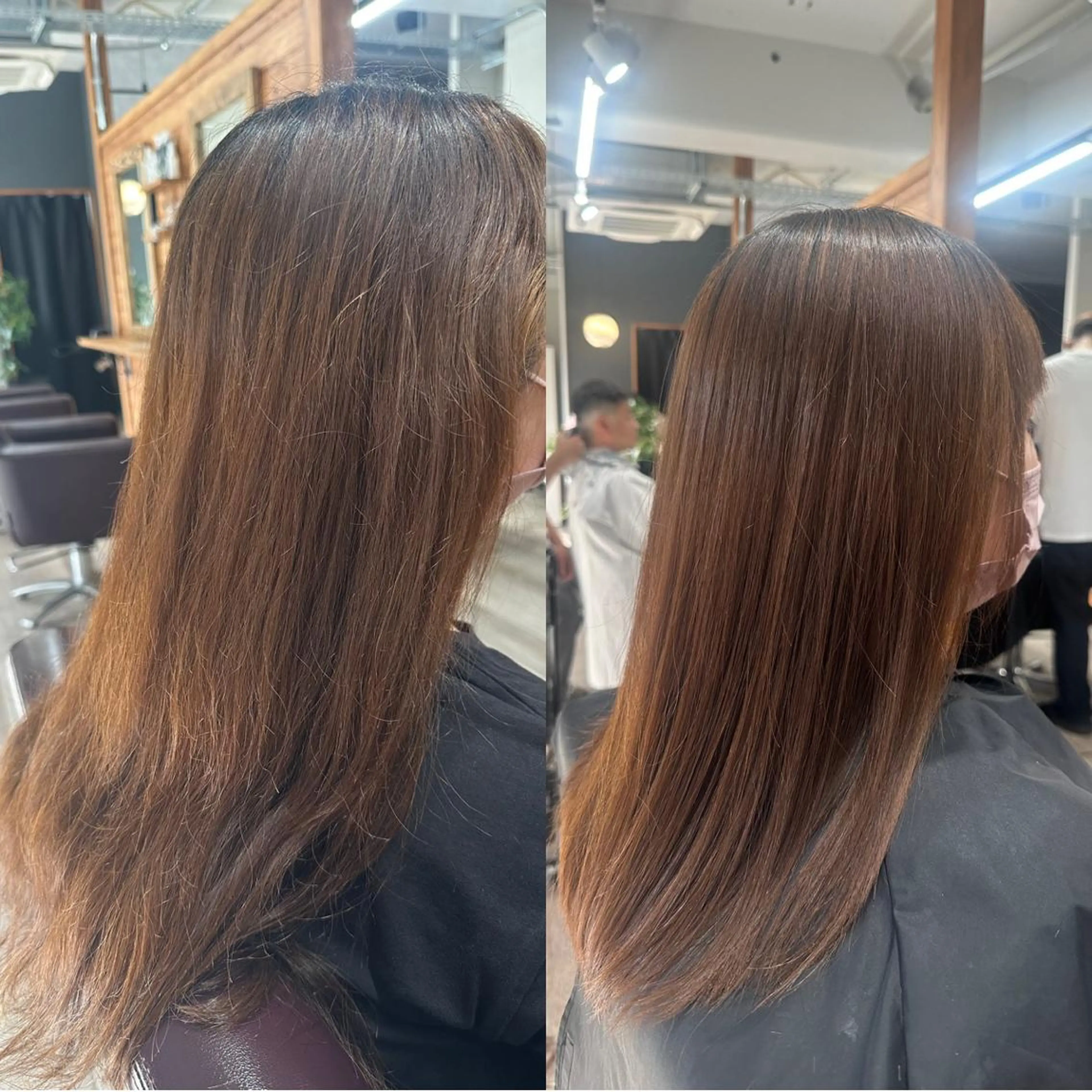 セミロング 縮毛矯正 トリートメント ハットリ 代表のヘアスタイル