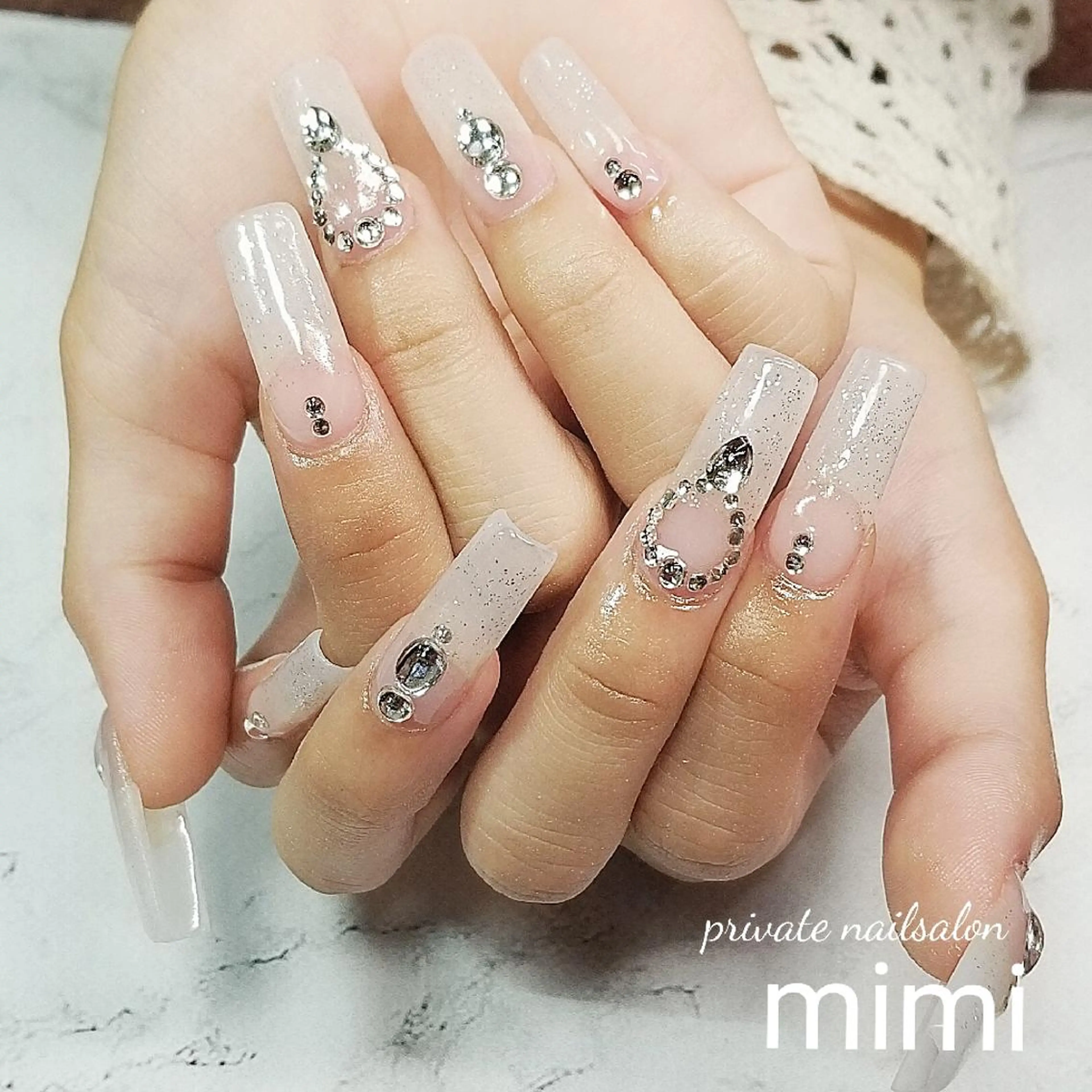 ネイル スカルプネイル スクエアネイル ハンドネイル 博多ネイル ｍｉｍｉのネイルデザイン