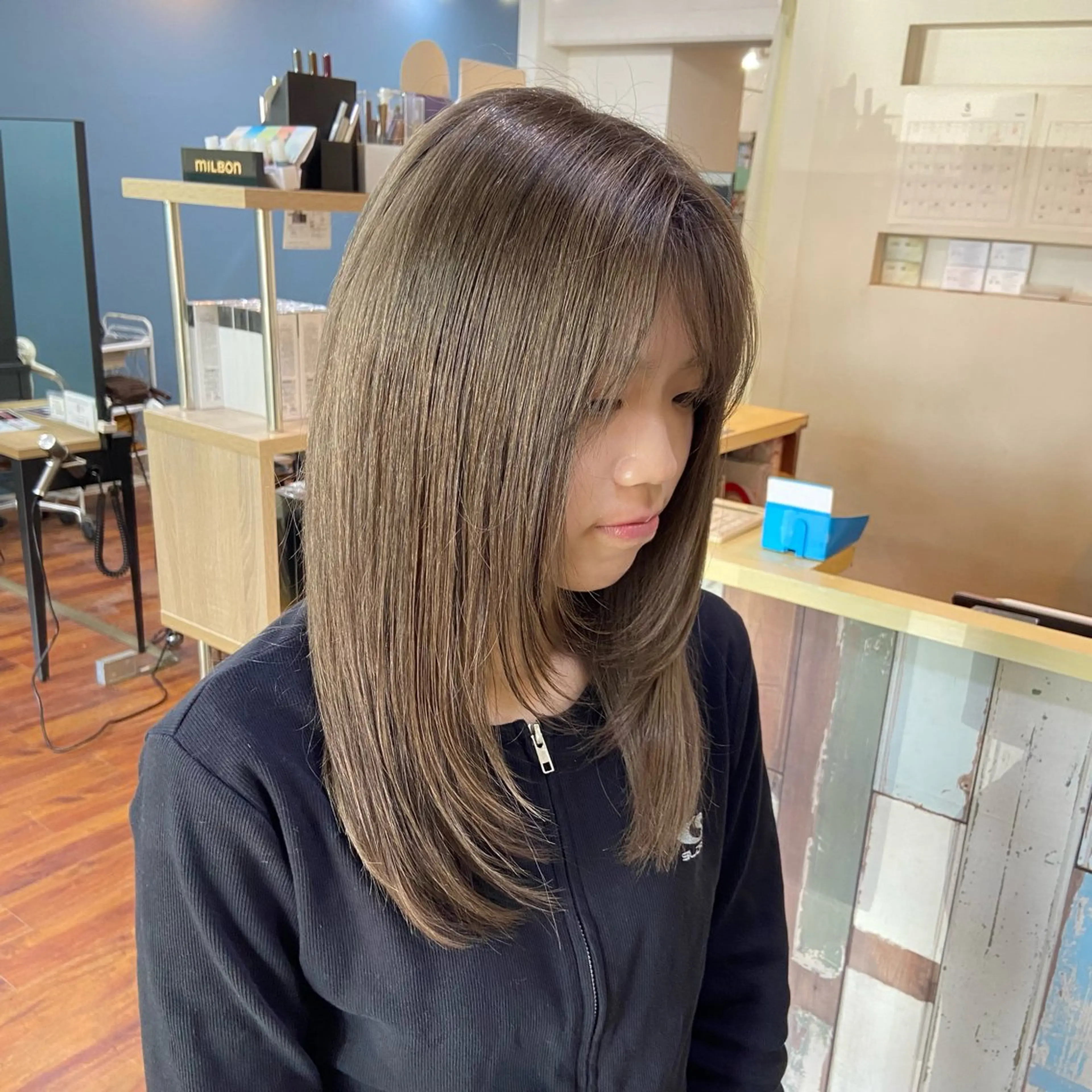 ロング カラー カット トリートメント 髪質改善/透明感 カラー/西川奈穂のヘアスタイル