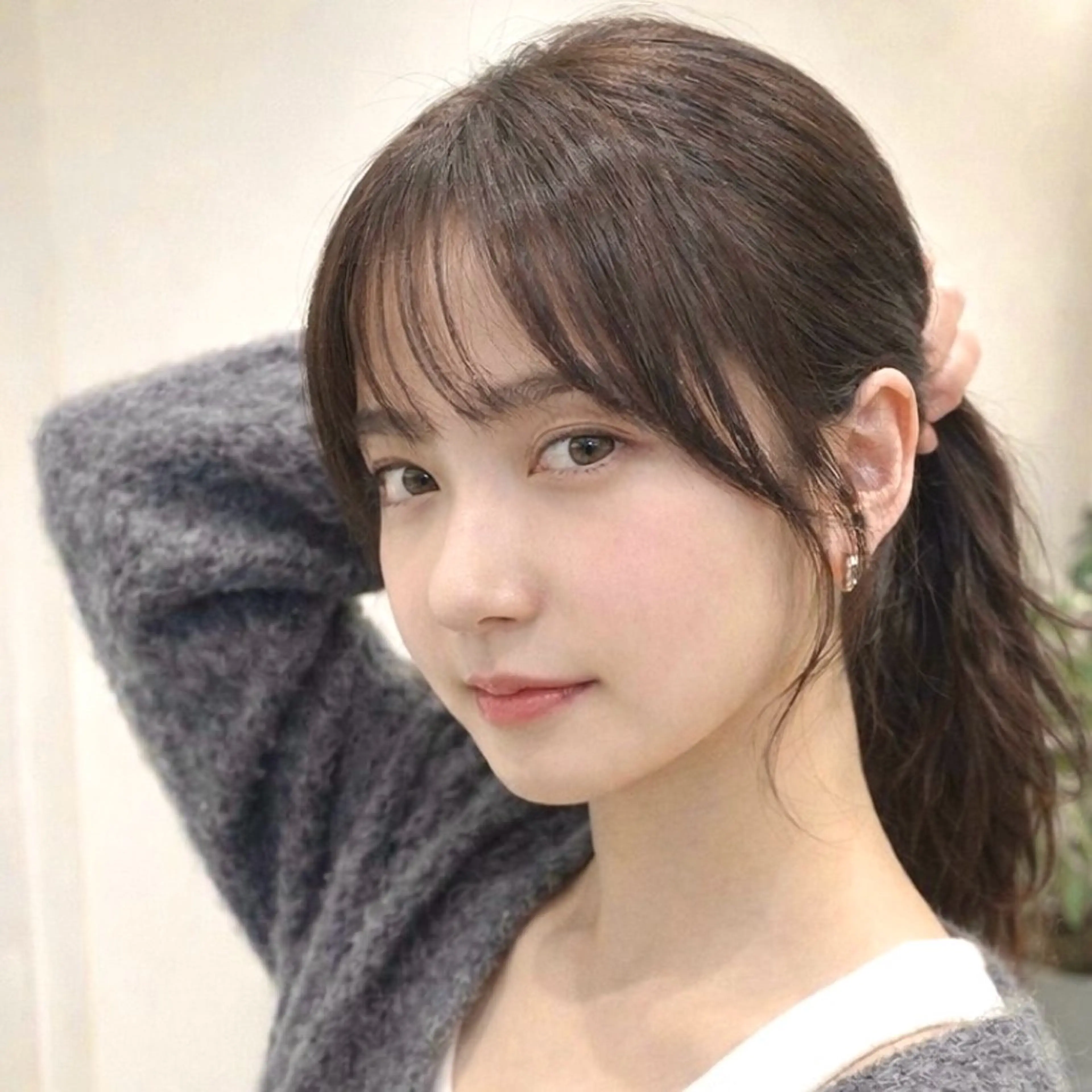 セミロング カラー 小顔カット/縮毛矯正 吉田ひろのじょうのヘアスタイル