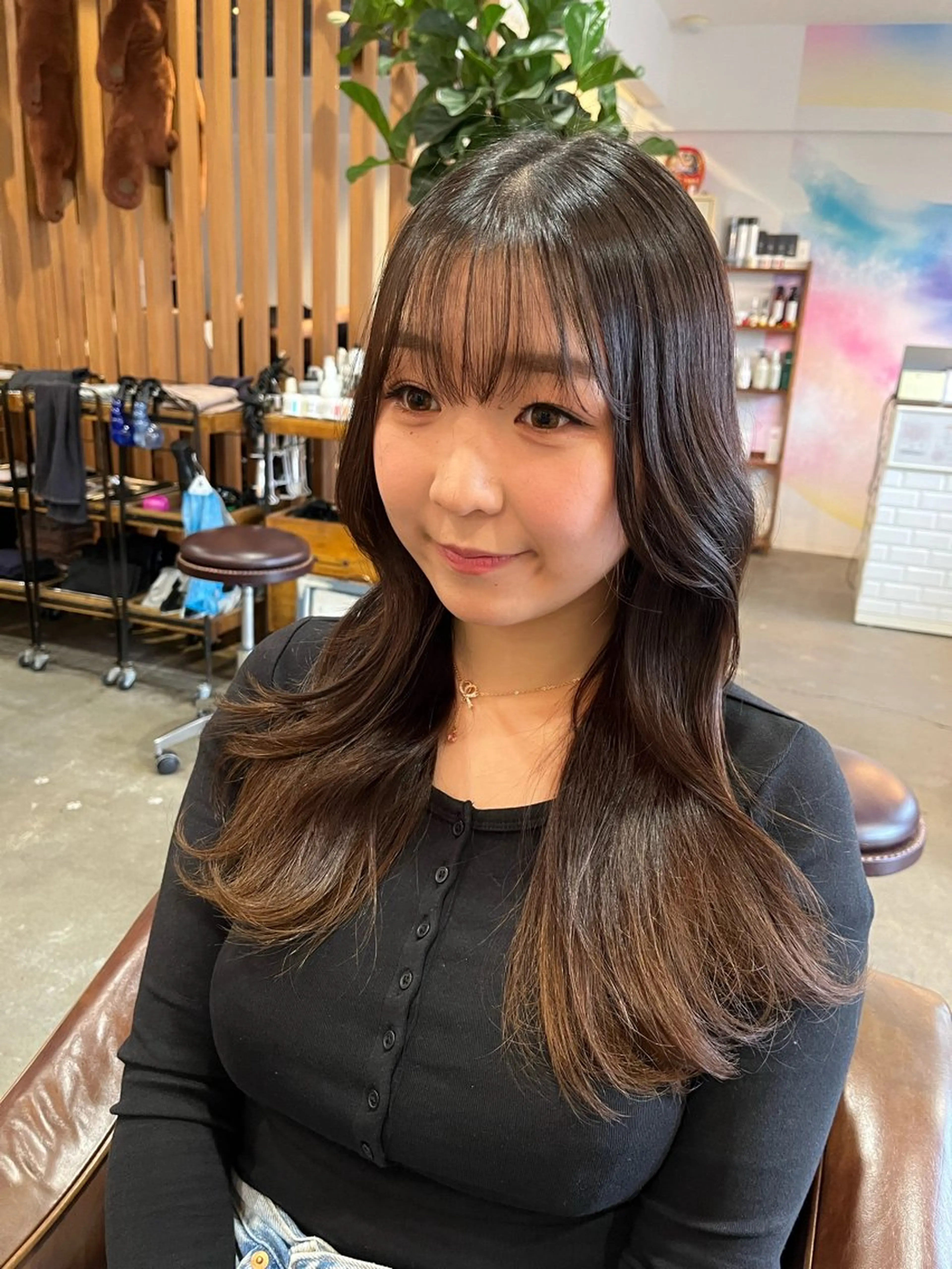 ロング くびれヘア 韓国風ヘア 🫧ベージュカラー× レイヤー🫧HARUのヘアスタイル