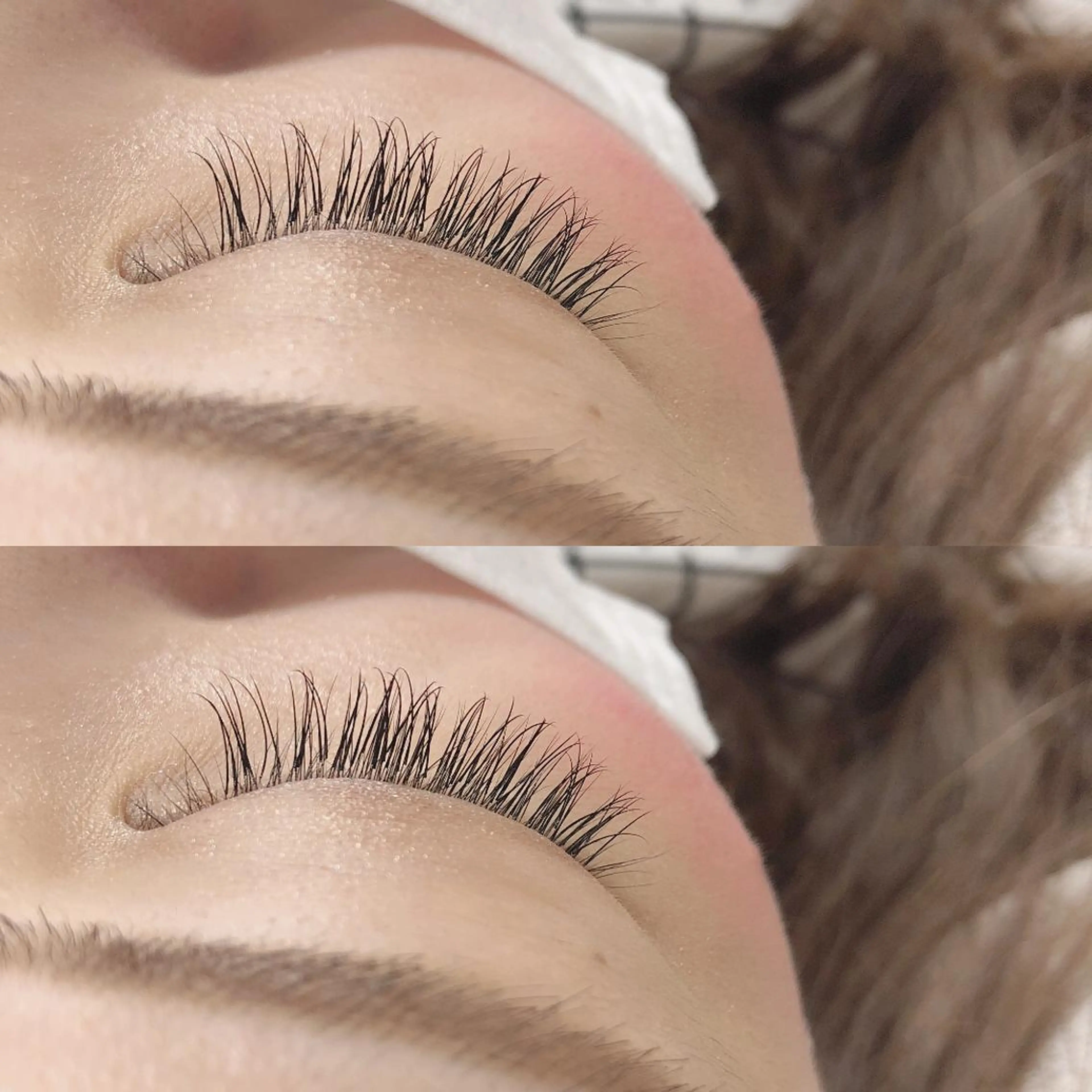 マツエク・マツパ ナチュラル レイヤーカット✖️ 柔らかベージュカラーのヘアスタイル