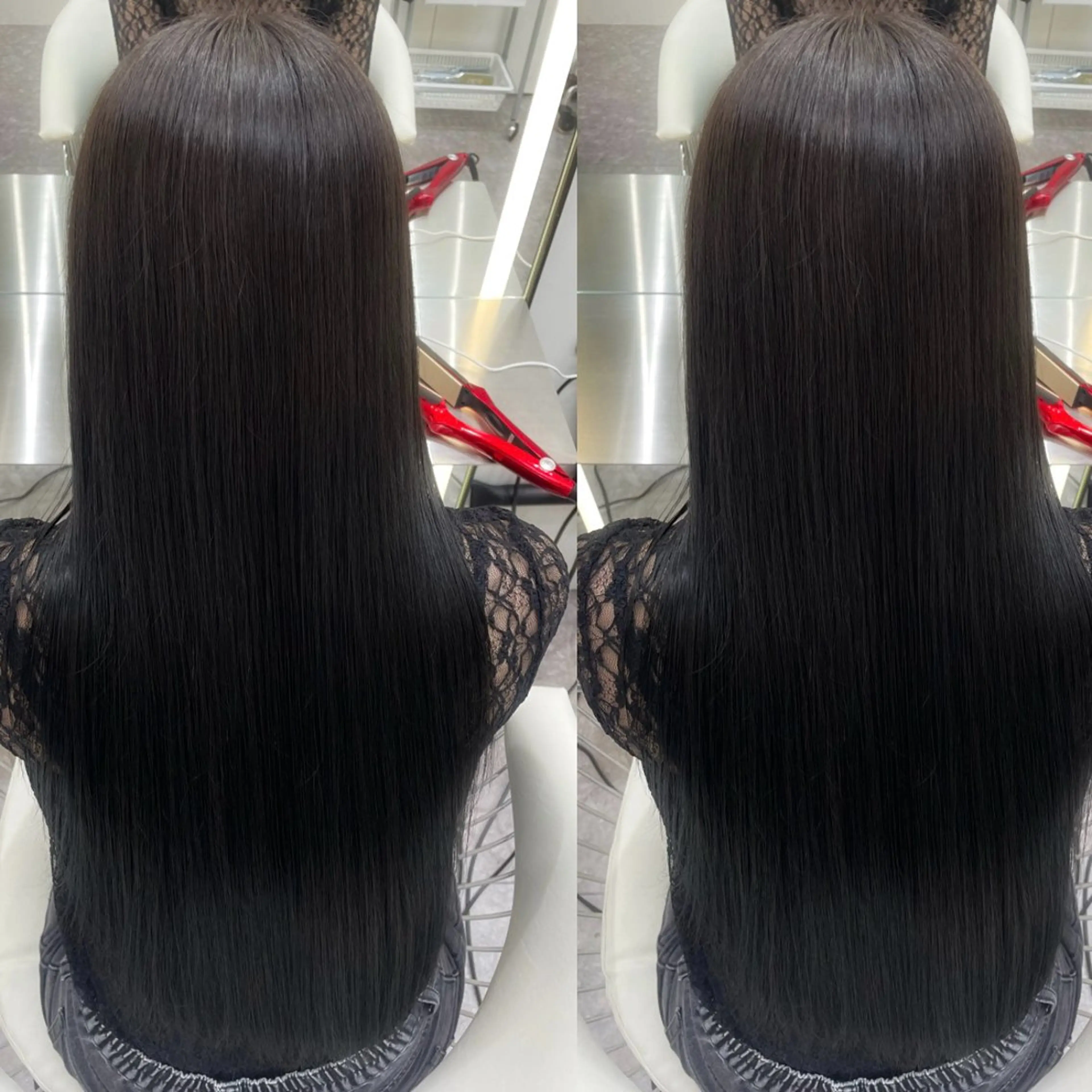 【☔️梅雨前におすすめ☔️】縮毛矯正モデル✨ロング料金なし🩵シャンプーブロー付き🎶ྀིの写真