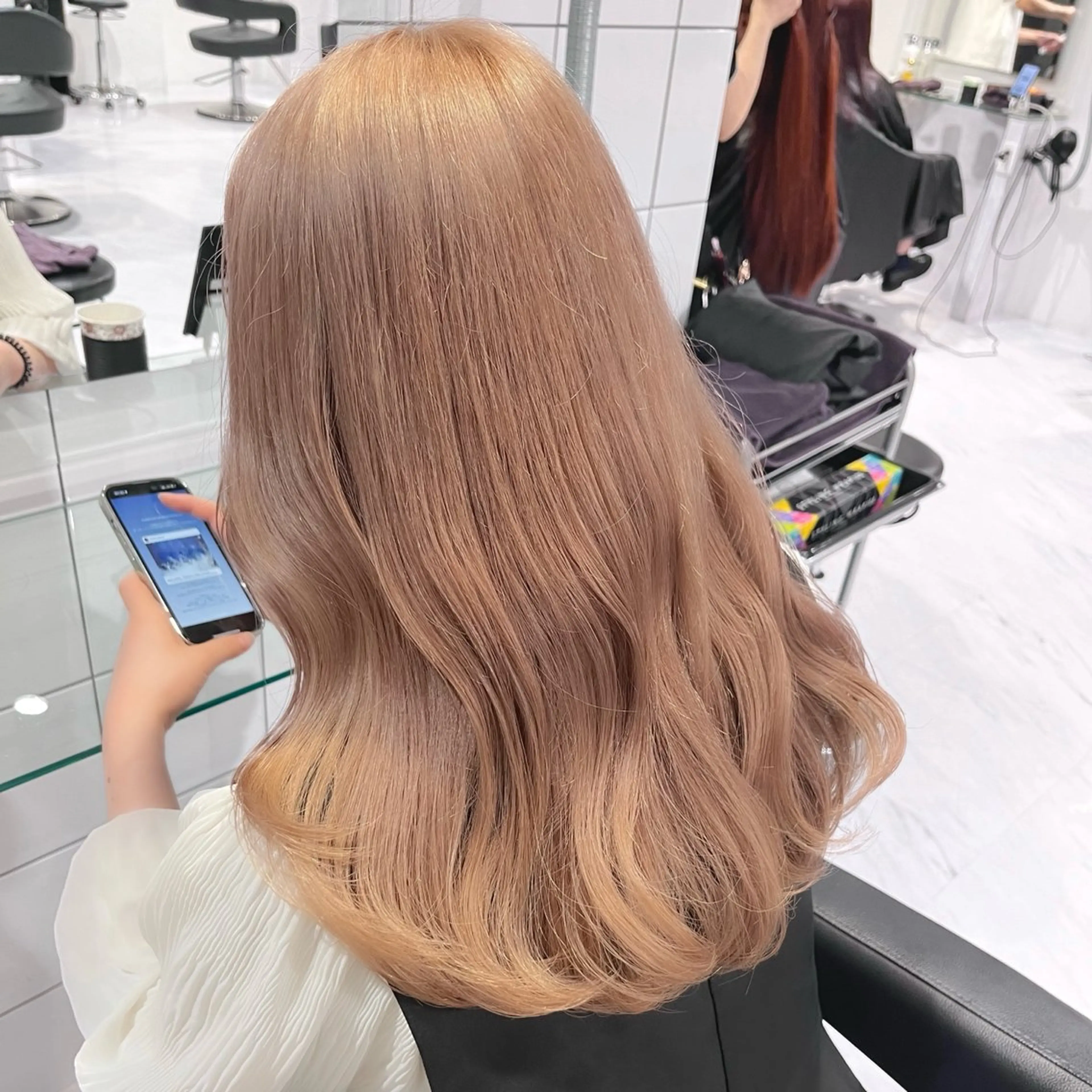 ロング カラー ヘアカラー トリートメント ヘッドスパ ヘアセット 🫧うる艶トレンド 🫧透明感カラーのヘアスタイル