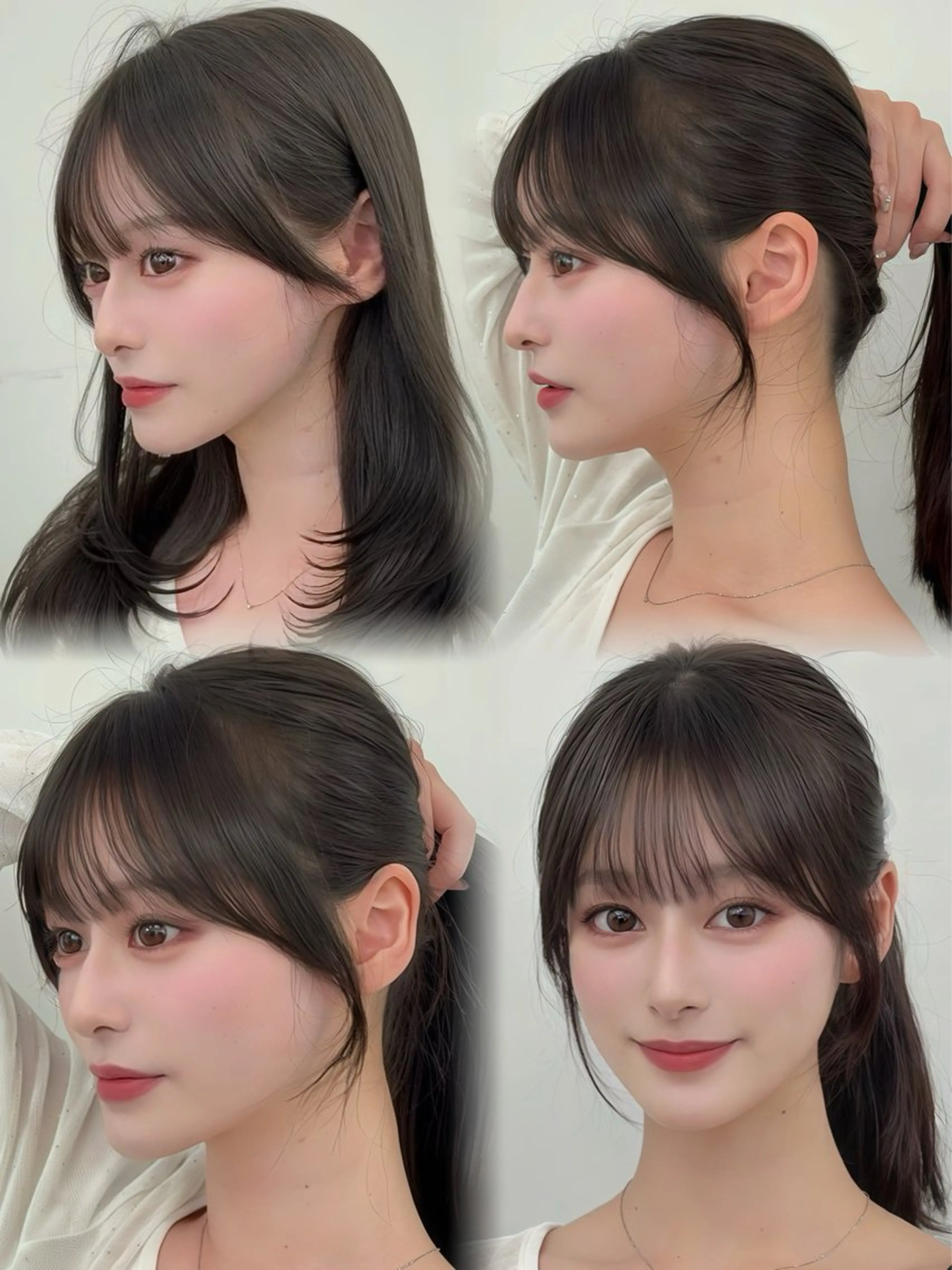 ロング カラー レイヤーカット 小顔カット カット ヘアカラー トリートメント 韓国ヘア/レイヤー/ 顔まわり足立遥奈のヘアスタイル