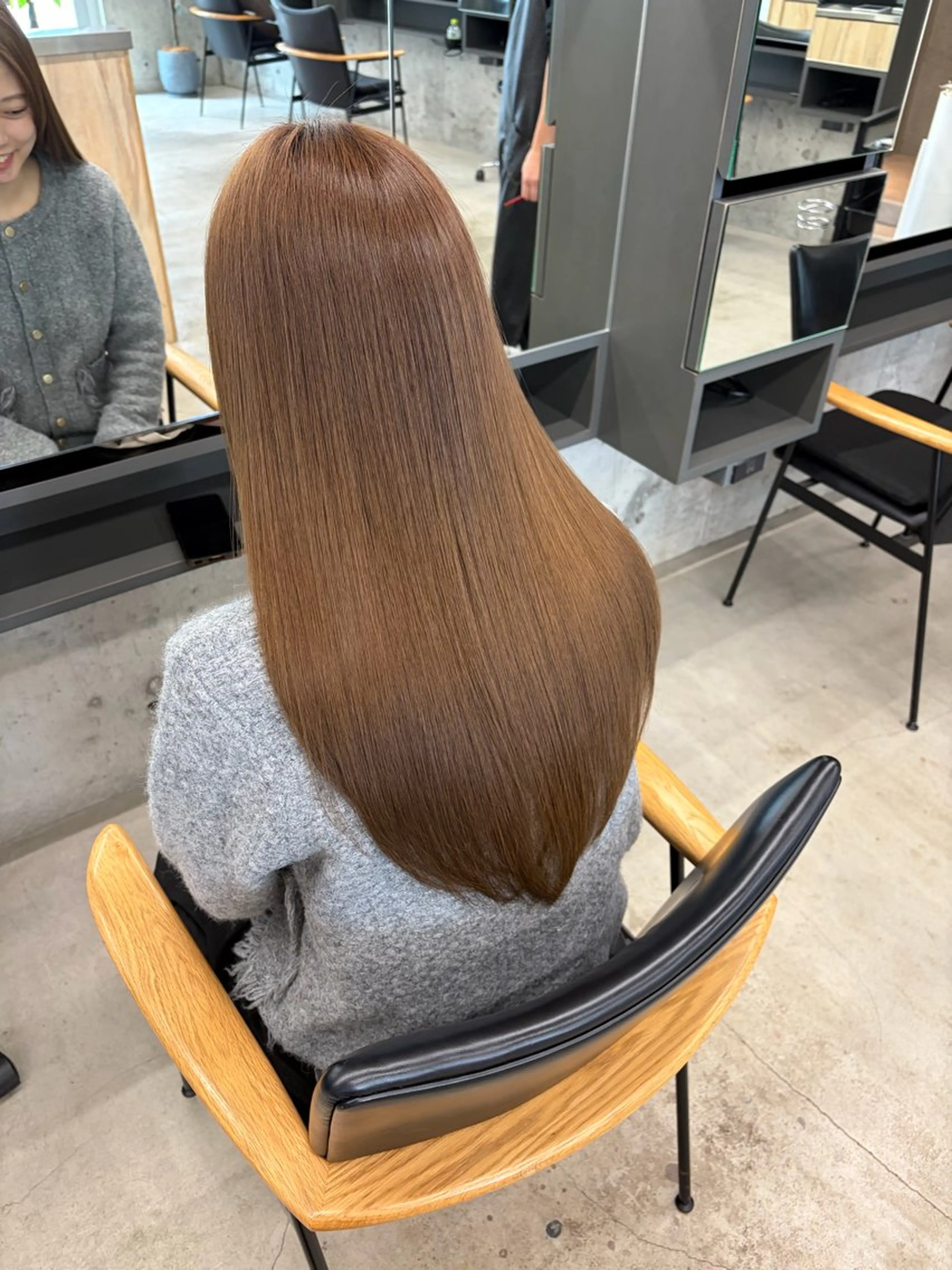 ロング カット 縮毛矯正 透明感カラー/似合わ せカット/大島実加永のヘアスタイル