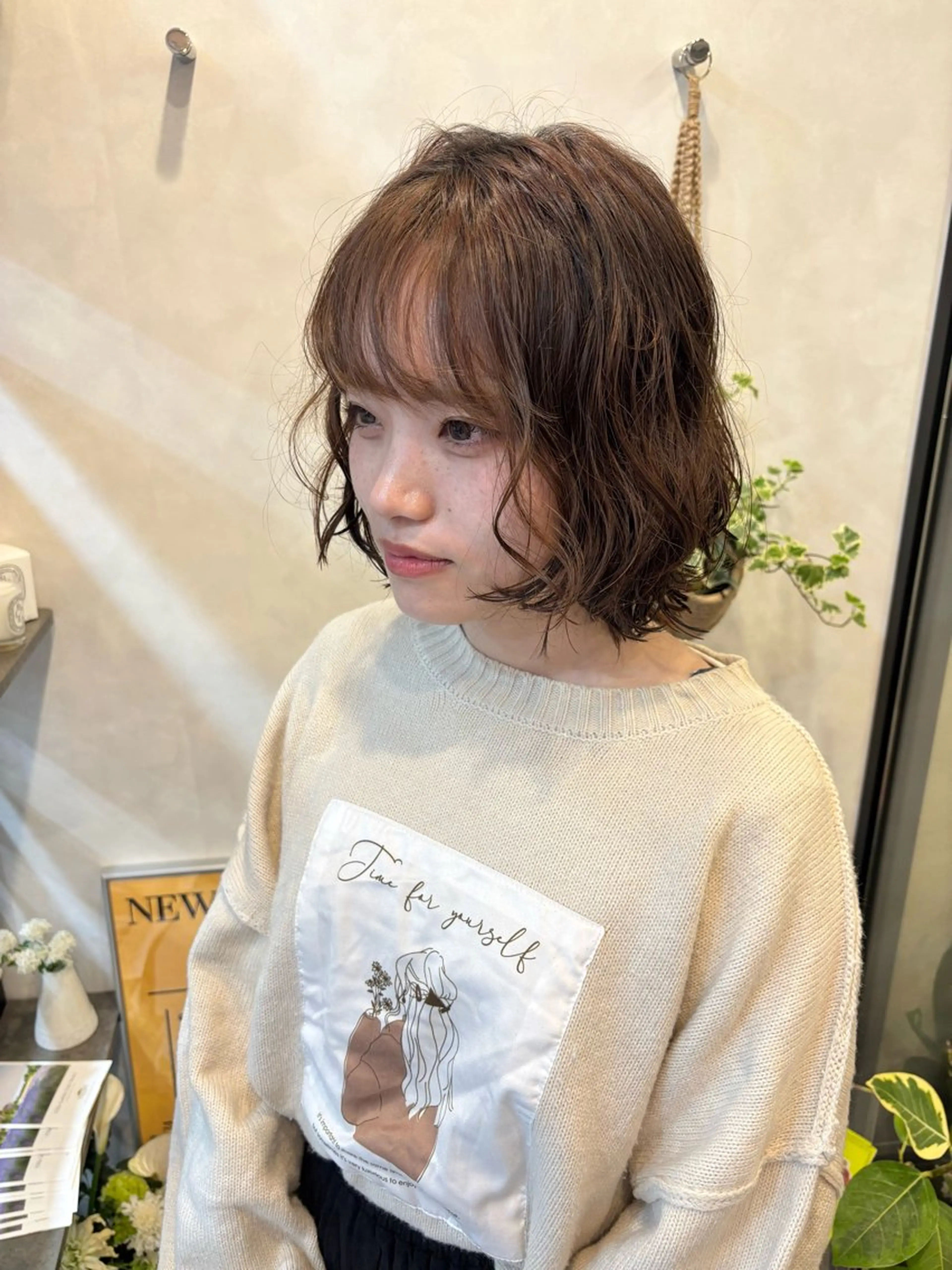 ショート パーマ レイヤー/暖色/ 髪質改善/永礼芳果のヘアスタイル